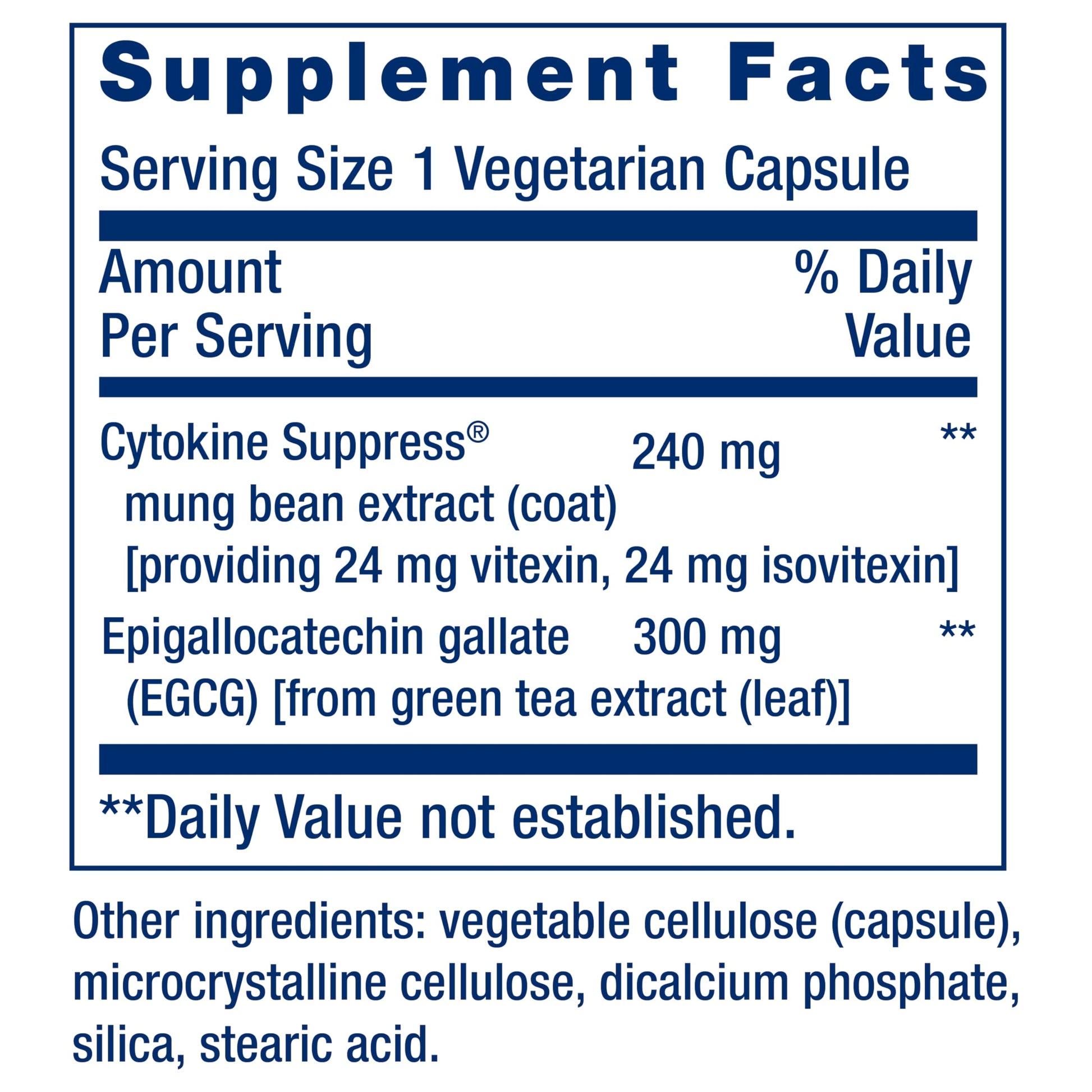 Life Extension Cytokine Suppress with EGCG, 30 Count Life ExtensionAu supplements