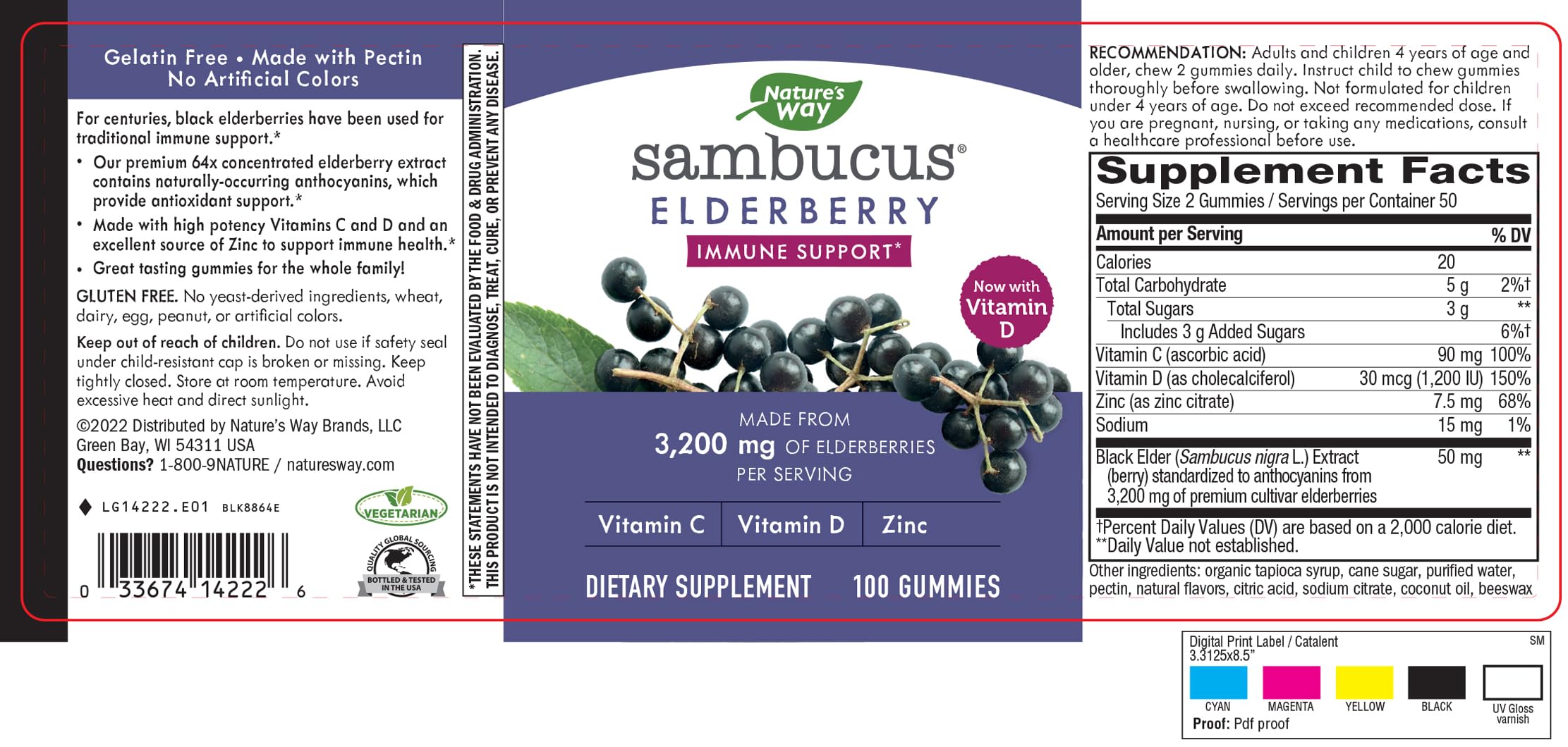 Nature's Way Sambucus Elderberry Gummies - Immune Support Supplement for Kids Nature's WayAu supplements