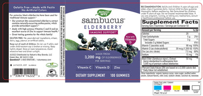 Nature's Way Sambucus Elderberry Gummies - Immune Support Supplement for Kids Nature's WayUS supplements