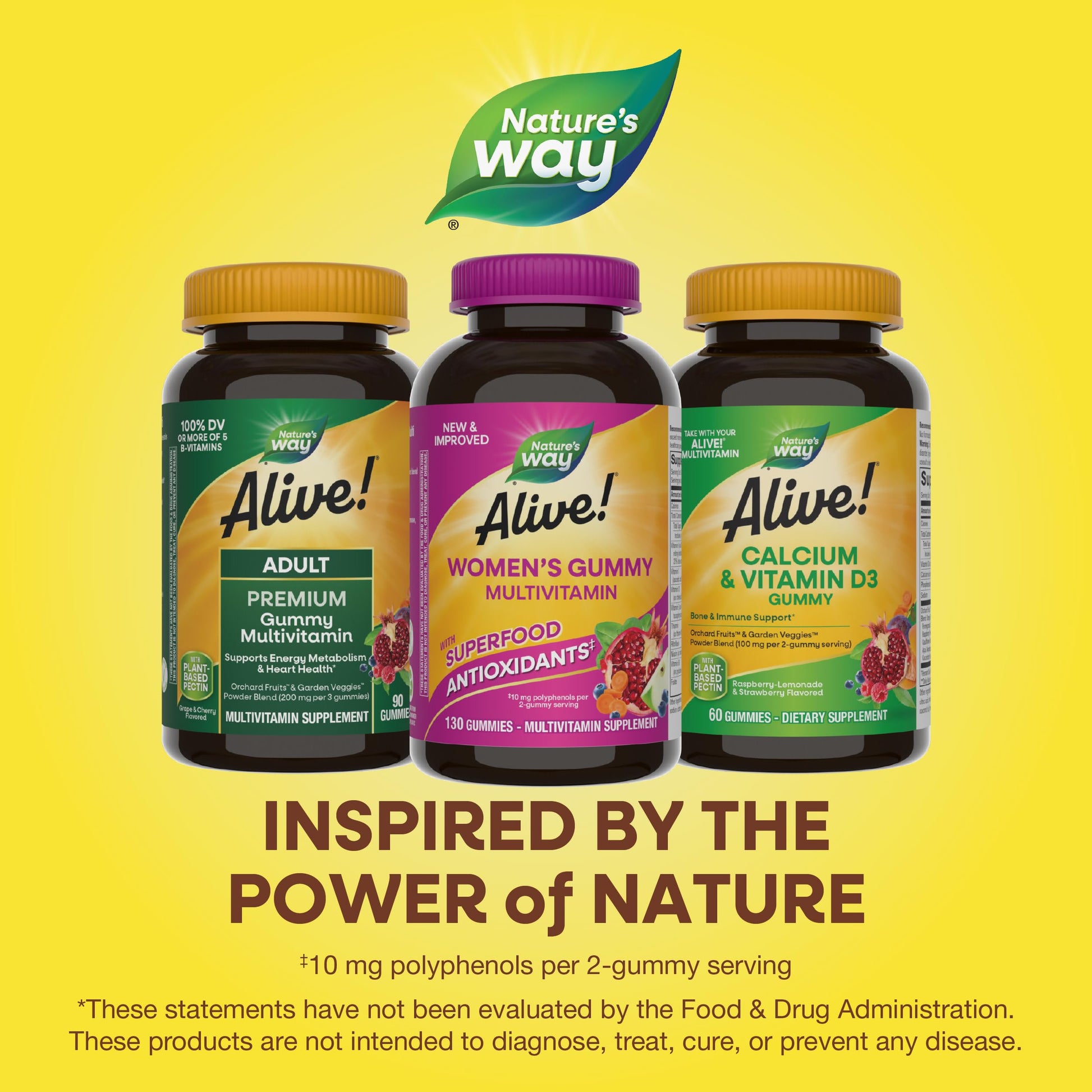Nature's Way Alive! Women's Daily Gummy Multivitamins, 16 Vitamins & Minerals, Energy Metabolism*, Hair Skin & Nails Nature's WayAu supplements