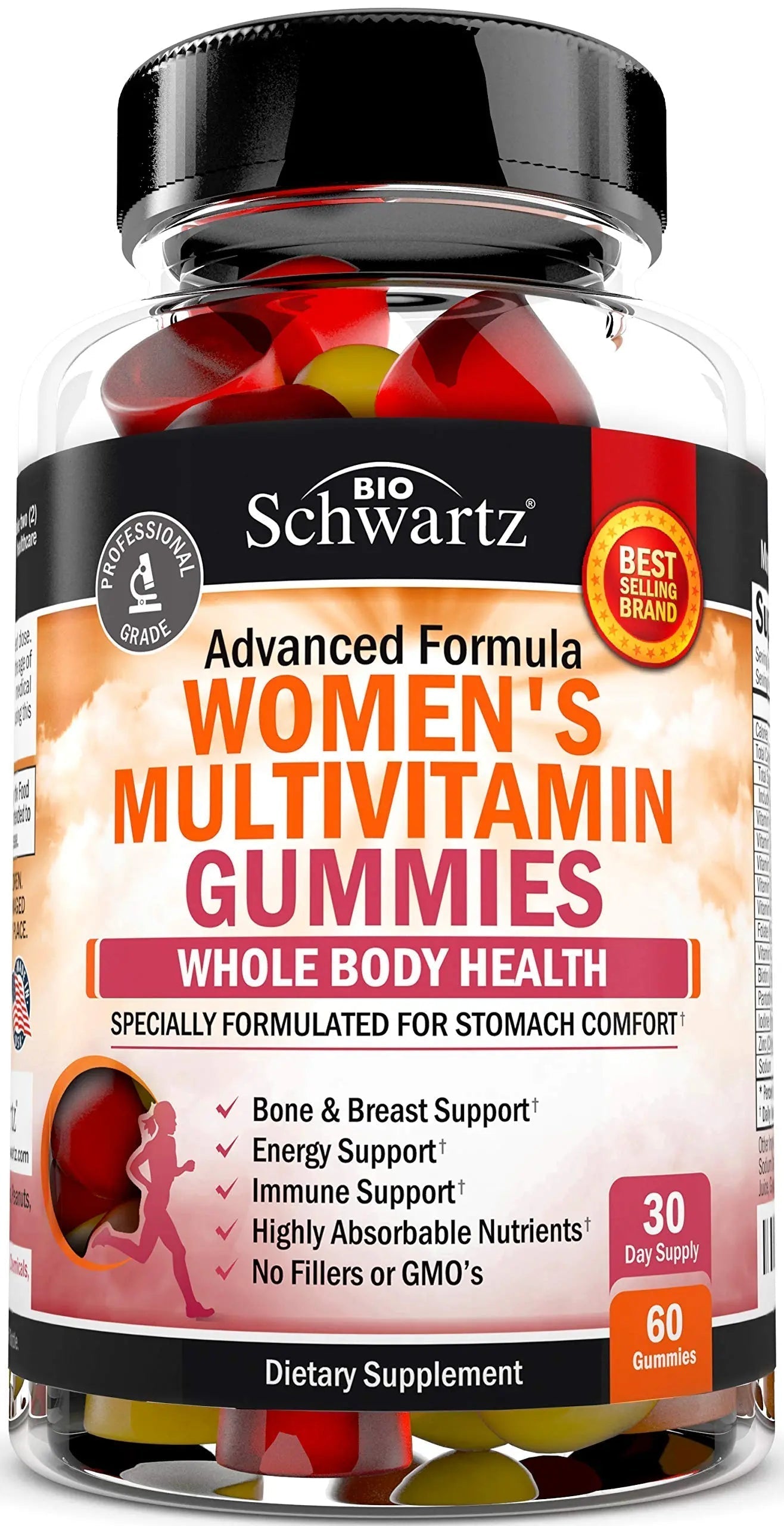 Women's Multivitamin Gummies with Vitamin A C B6 B12 D & E Vitamins for Immune Support - Gummy Multivitamin for Women BioSchwartzAu supplements
