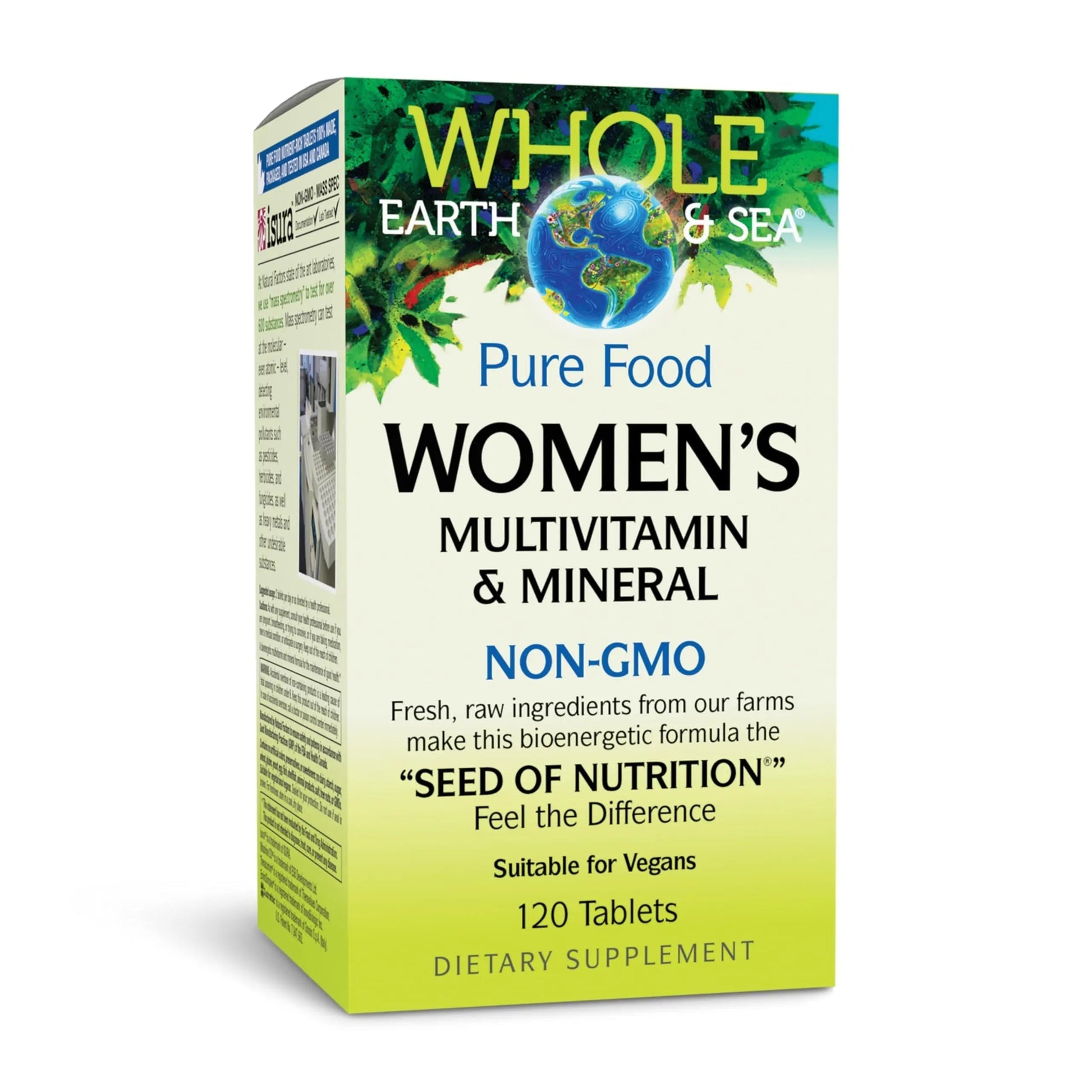 Natural Factors Whole Earth & Sea Women's Multivitamin & Mineral, Whole Food Supplement, Vegan, 120 Tablets Natural FactorsAu supplements