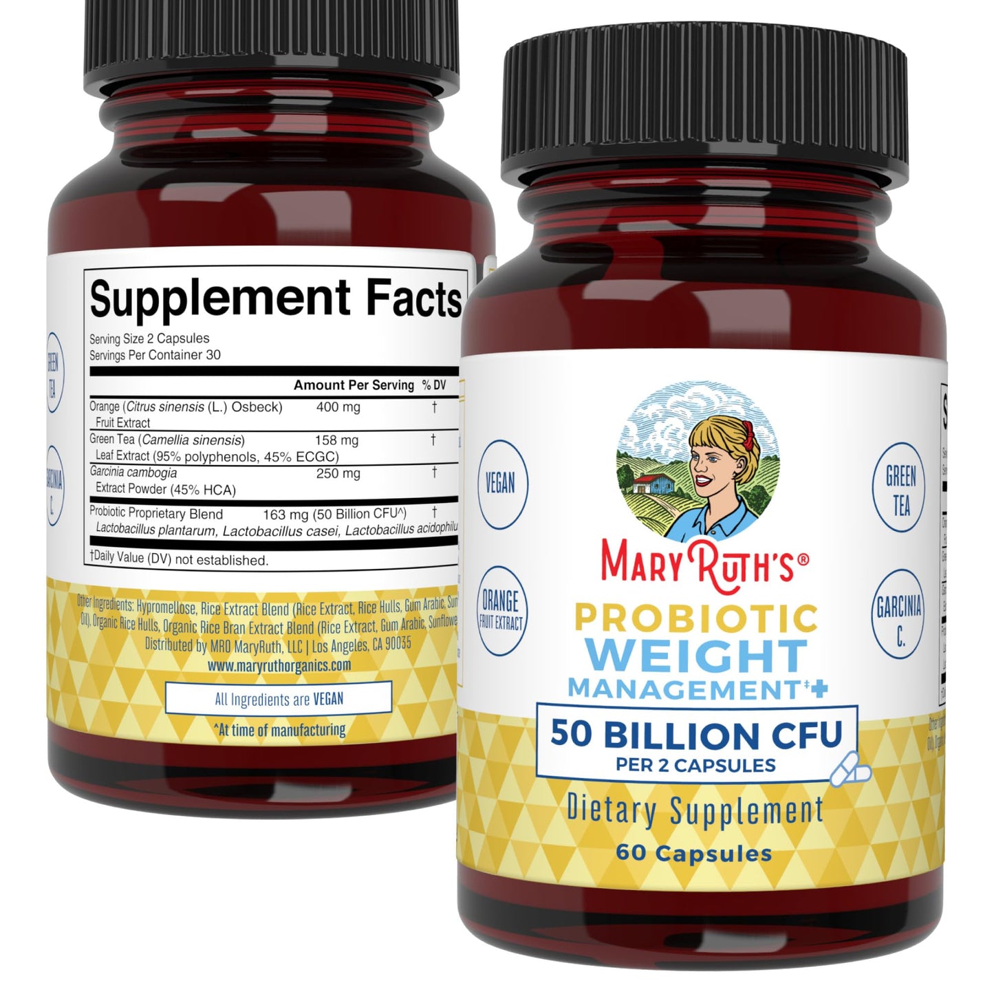 MaryRuth's Probiotics Capsule for Women & Men | Weight Management | Digestive & Gut Health MaryRuth OrganicsUS supplements