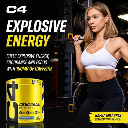 Cellucor Pre Workout & Creatine Bundle, C4 Original Pre Workout Powder, Icy Blue Razz CellucorUS supplements
