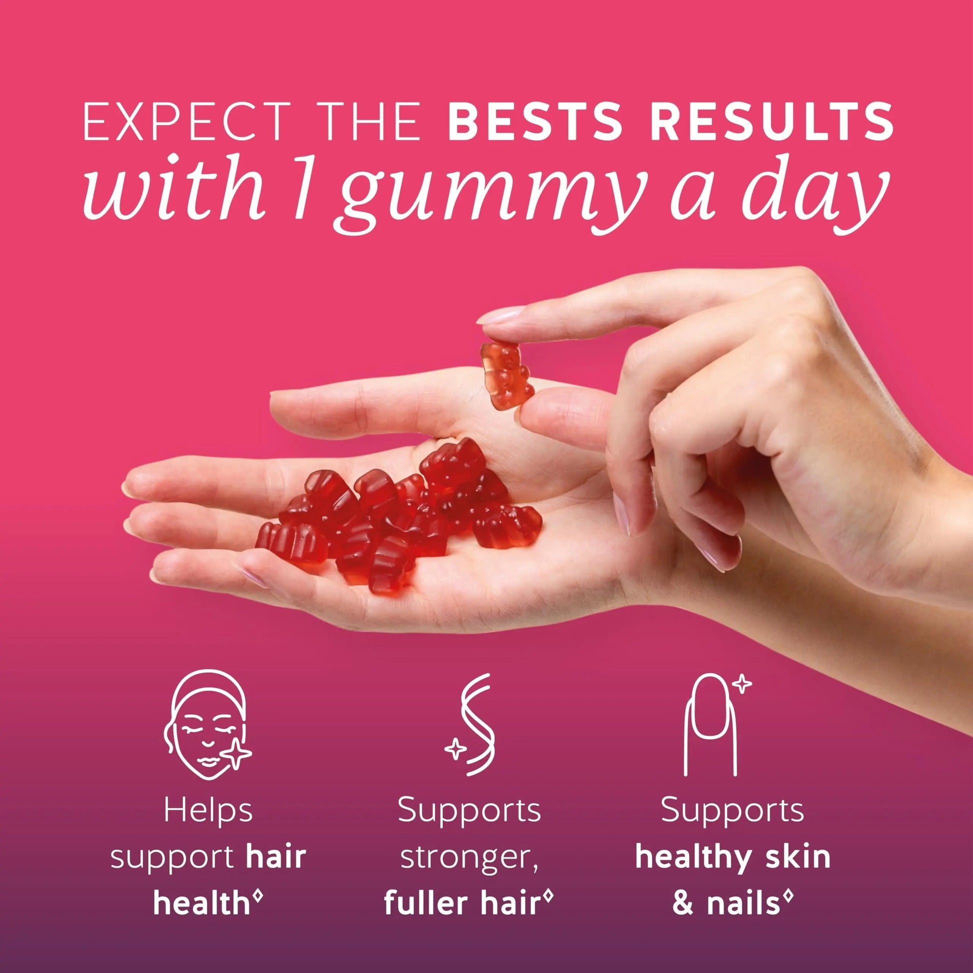 Biotin Gummies for Hair, Skin & Nails. 5,000 mcg High Potency Vegan Vitamins for Faster Hair Growth, Stronger Nails & Healthy Skin. with Vitamins C & E, 90 Gummies Bears with BenefitsAu supplements