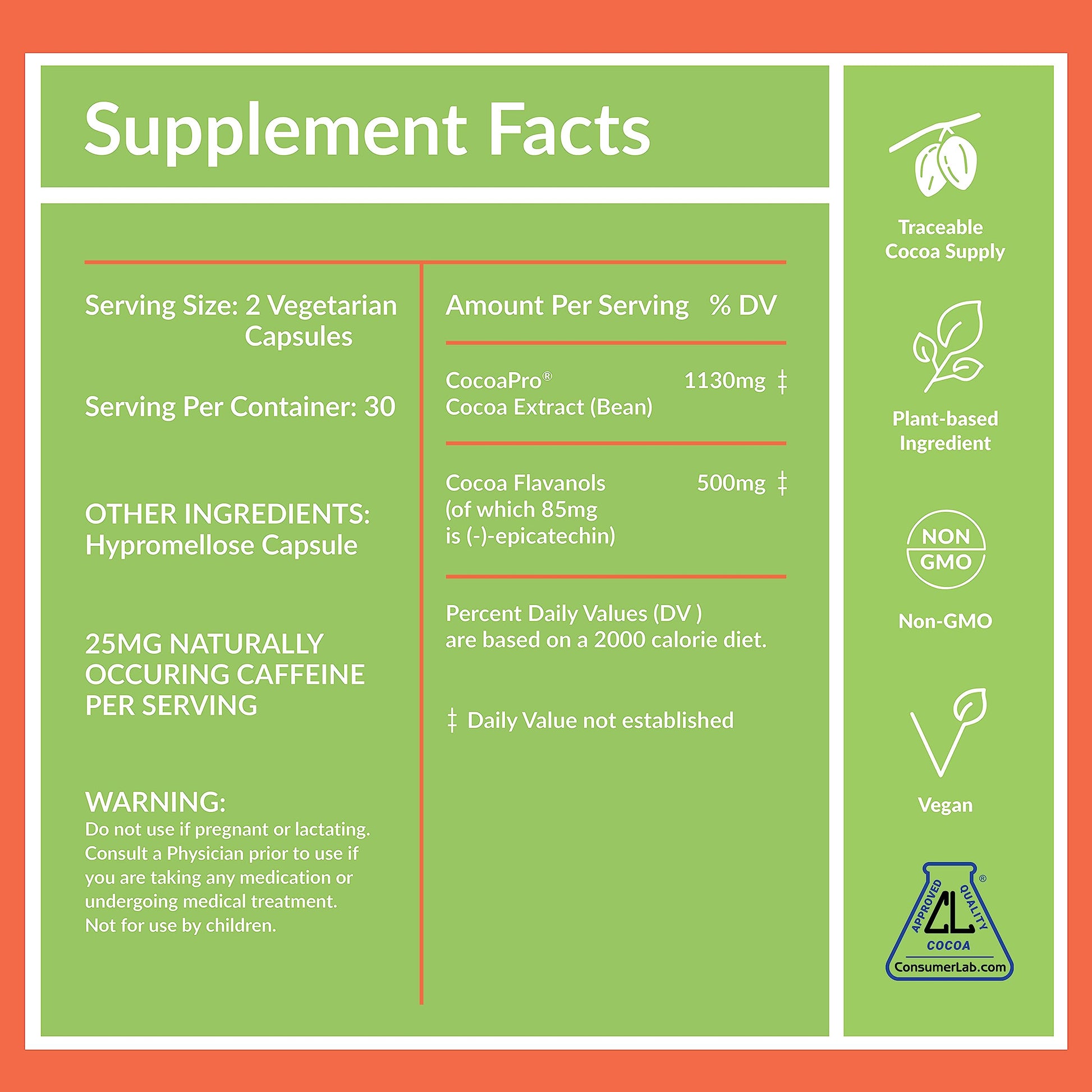 CocoaVia Cardio Health Supplement, 30 Day, 500mg Cocoa Flavanols, Support Heart Health CocoaViaAu supplements