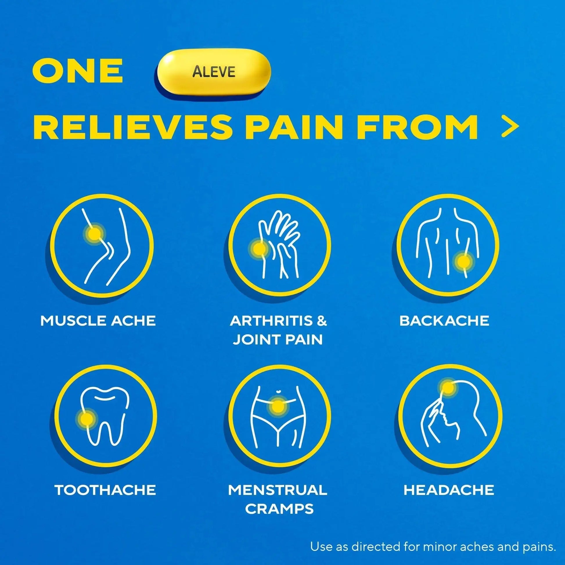 Aleve Pain Reliever & Fever Reducer Gelcaps, Naproxen Sodium, Headache and Back and Body Pain Relief Medicine, for Adults and Children Ages 12 and Up, 90 Count AleveAu supplements