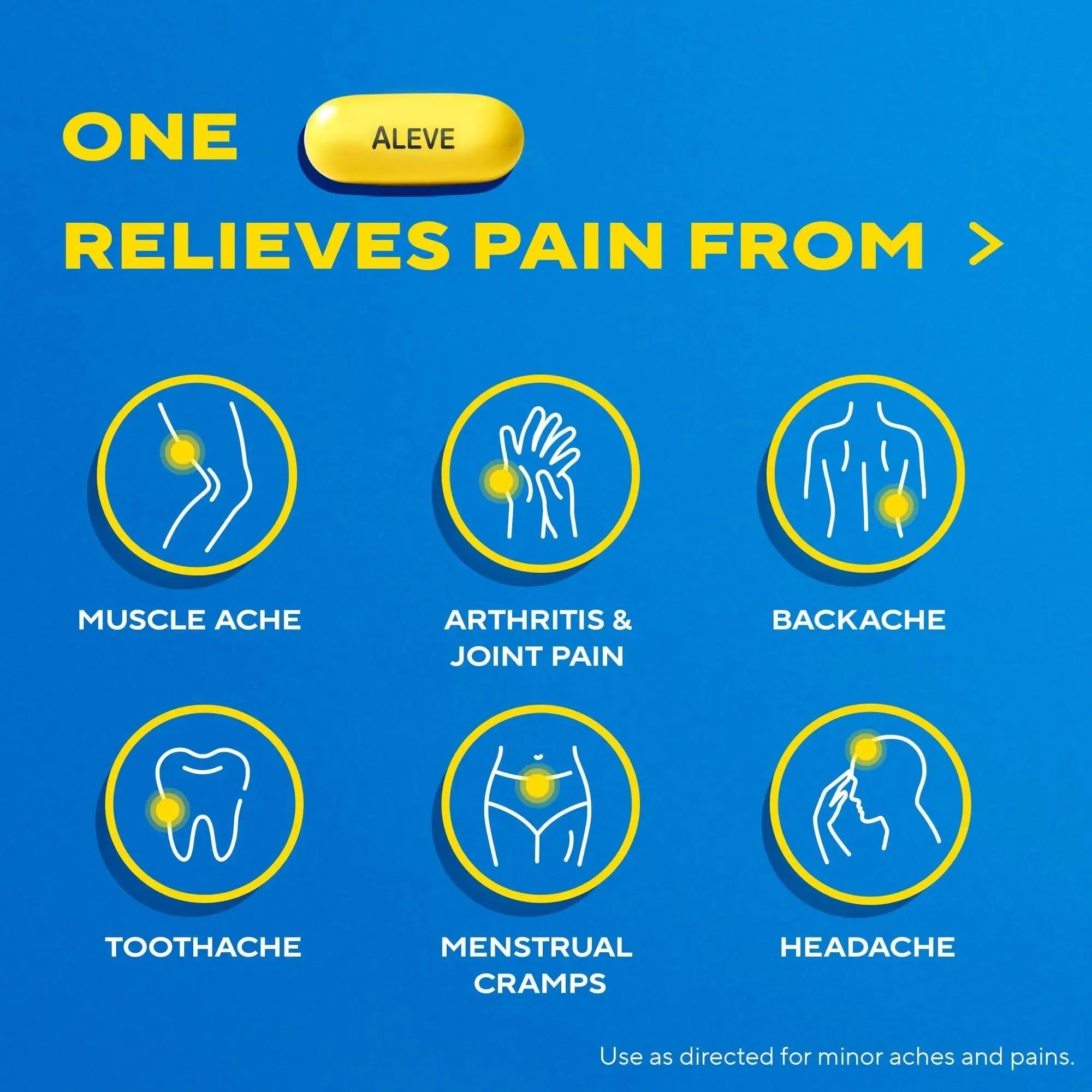Aleve Pain Reliever & Fever Reducer Gelcaps, Naproxen Sodium, Headache and Back and Body Pain Relief Medicine, for Adults and Children Ages 12 and Up, 90 Count AleveAu supplements