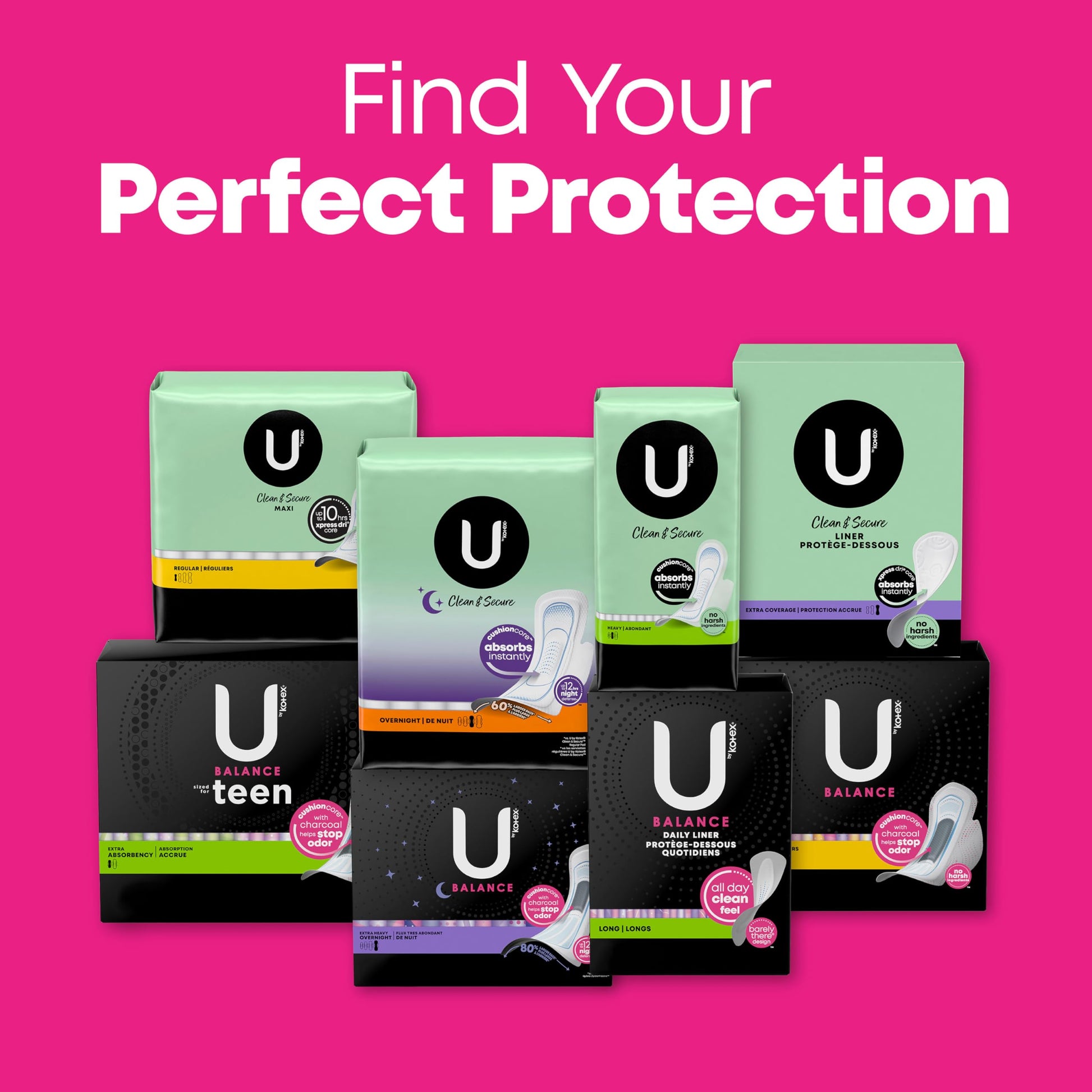 U by Kotex Balance Wrapped Panty Liners, Regular Length, 80 Count (Packaging May Vary) U by KotexAu supplements