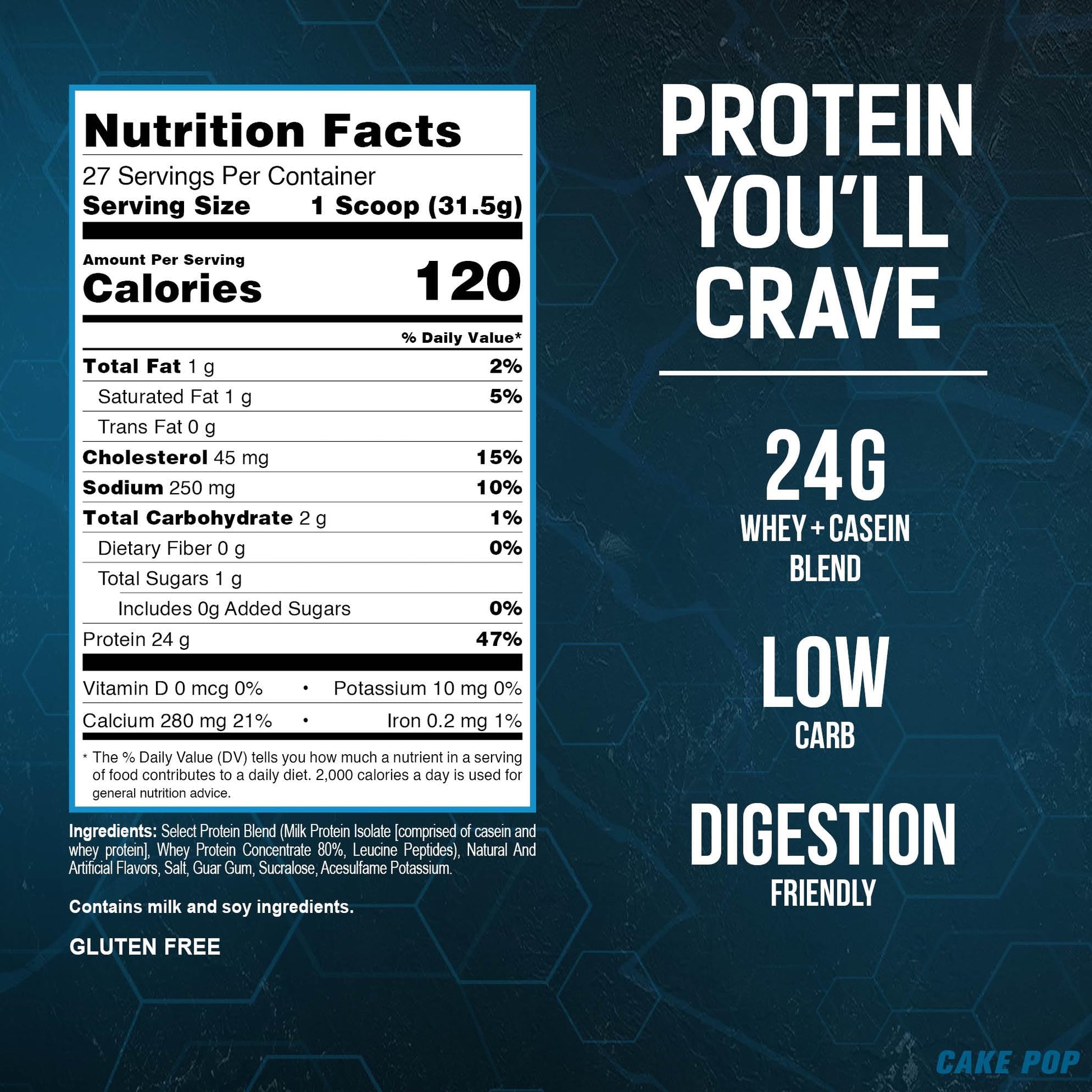 PEScience Select Low Carb Protein Powder, Cake Pop, 27 Serving, Keto Friendly PEScienceUS supplements