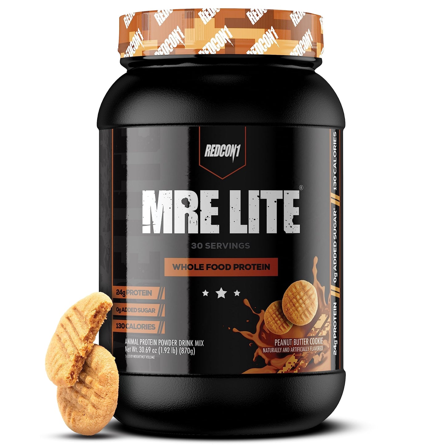 REDCON1 MRE Lite Whole Food Protein Powder, Peanut Butter Cookie - Low Carb & Whey REDCON1US supplements