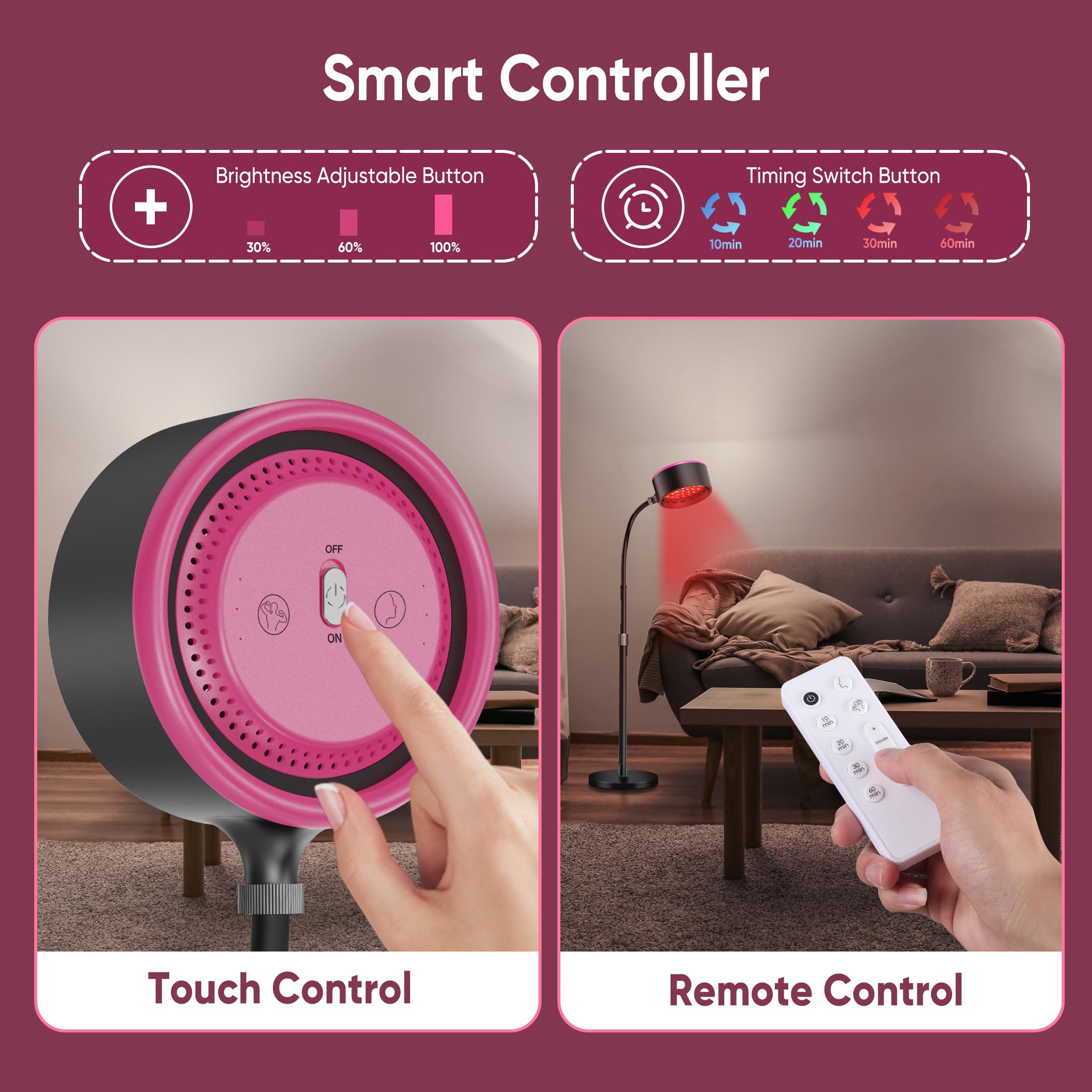 Caromolly Red Light Device Lamp, 660nm Red Light and 850nm Near-Infrared Light Combo CaromollyAu supplements