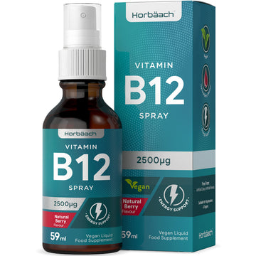 Vitamin B12 Spray 2500mcg | 59ml | High Strength Supplement | Natural Berry Flavour HorbäachUS supplements