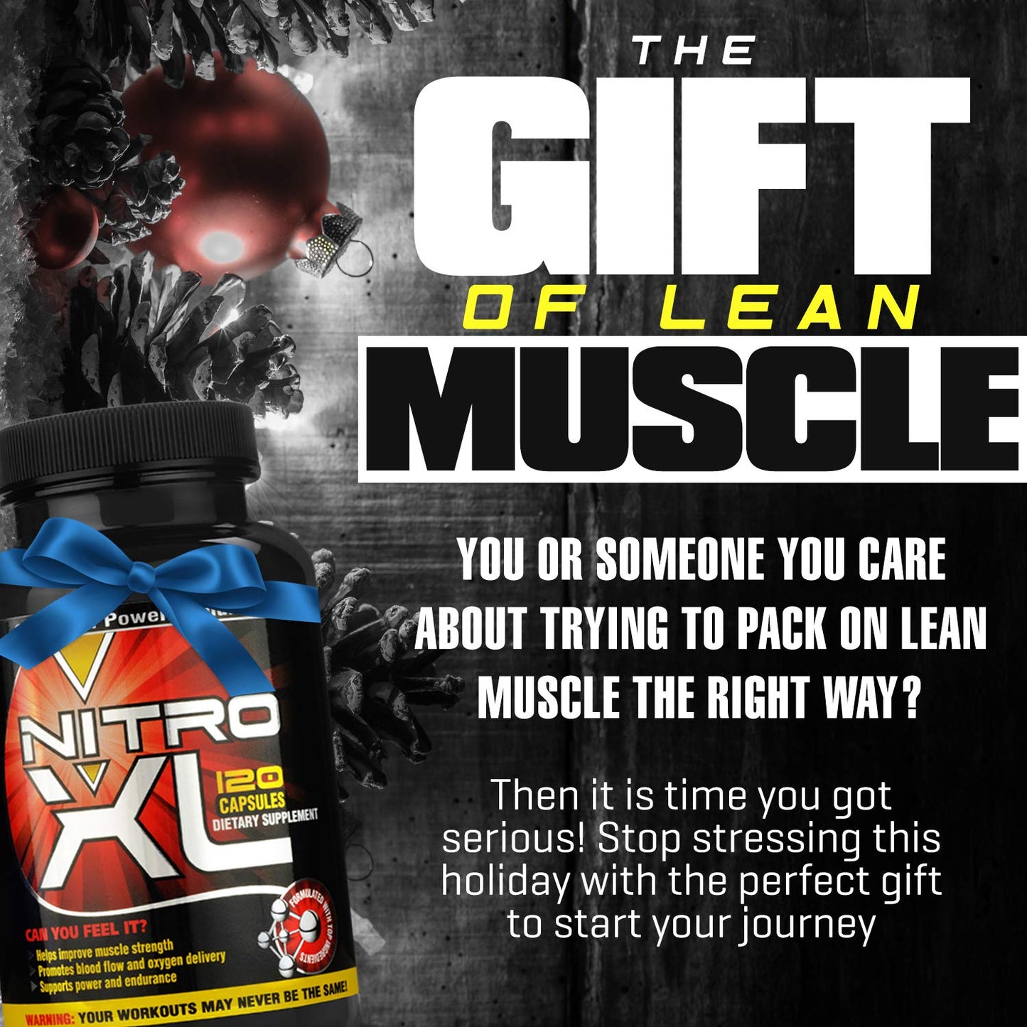 Nitro XL | Nitric Oxide Bodybuilding Supplement – with L-Arginine | Build Muscle Mass Nitro XLUS supplements