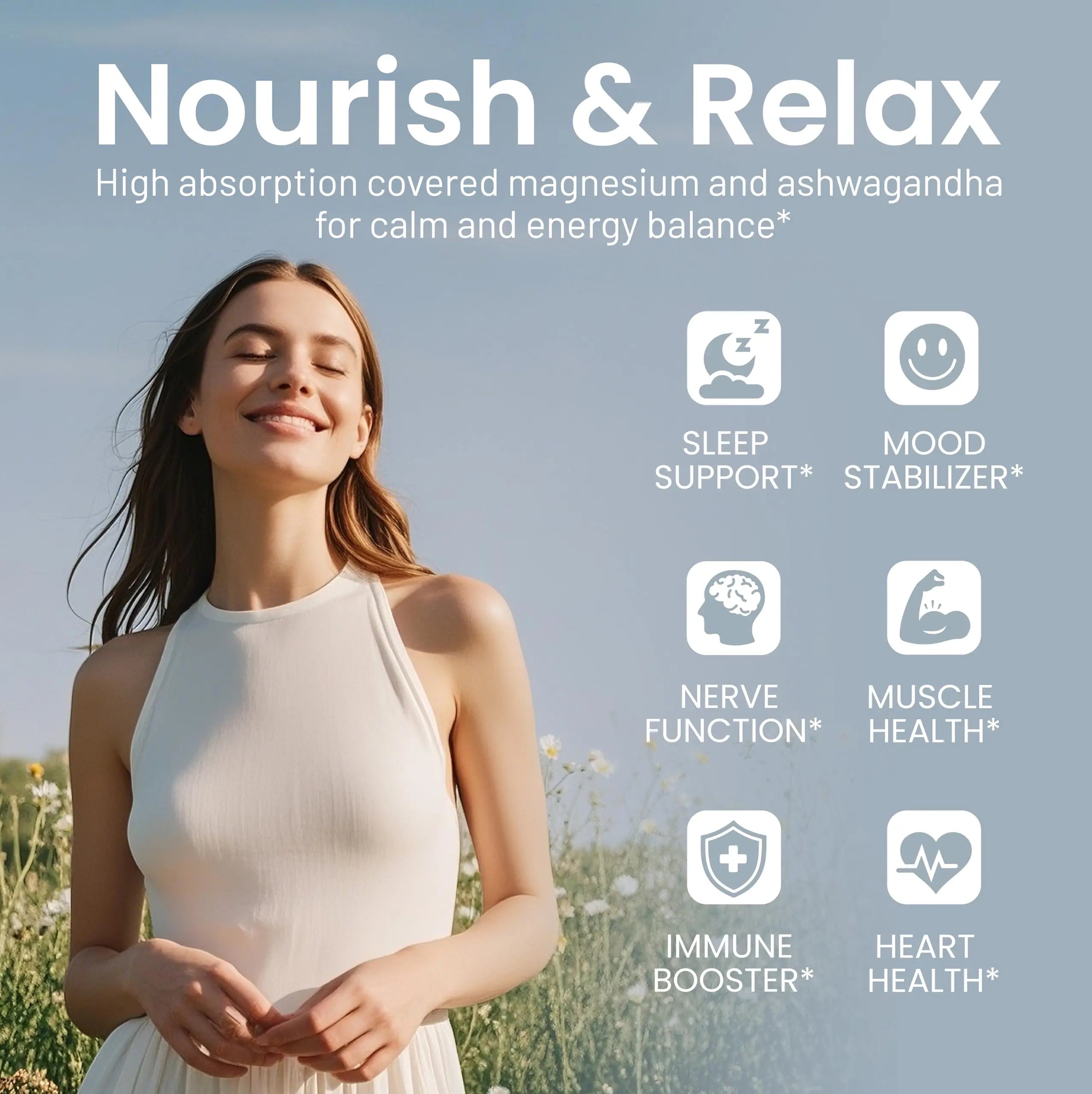 Magnesium Ashwagandha Complex | High-Absorption Multi Magnesium Supports Stress Relief, Sleep, Muscle & Heart Health | Vegan, Non-GMO, Gluten-Free, Made in USA, 90 Capsules((45-Day Supply) NEUMINAnz supplements