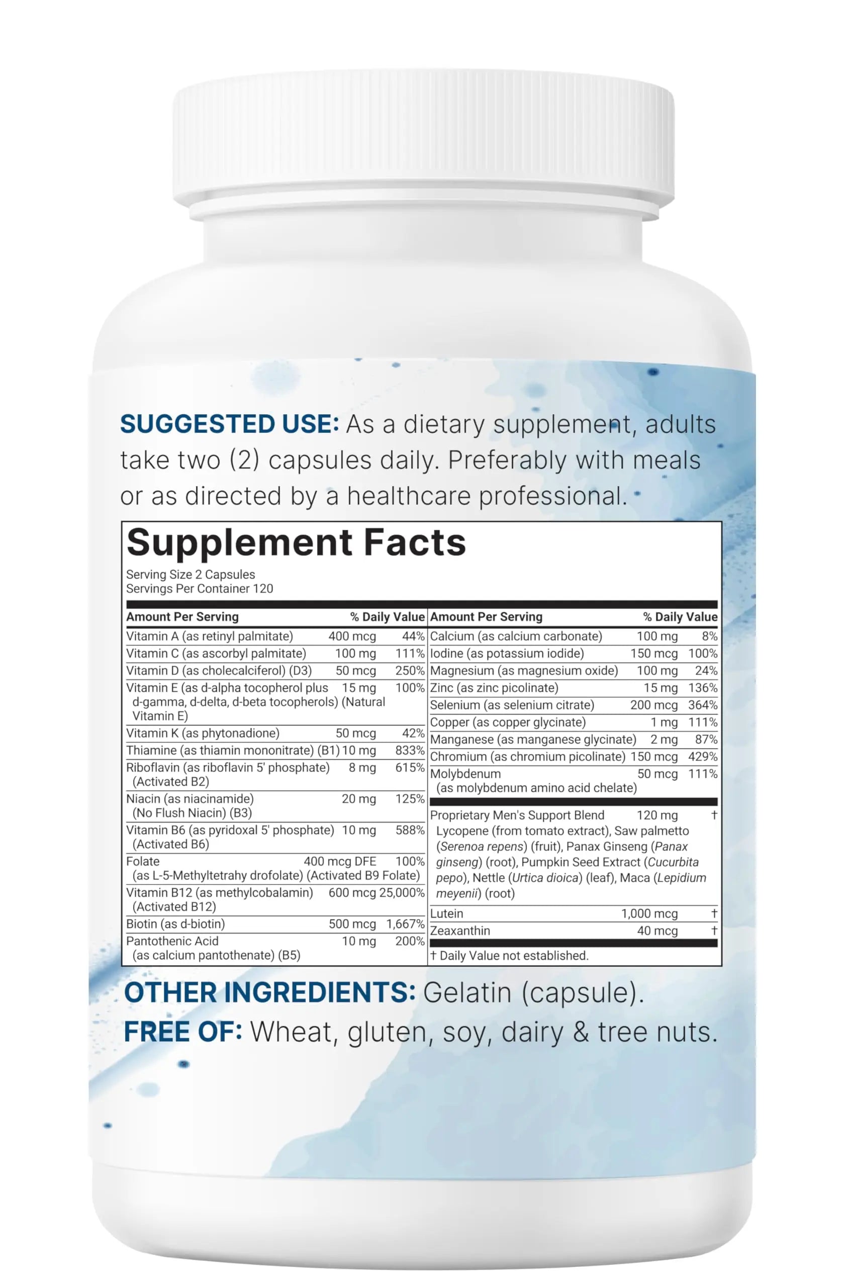 Pure Methylated Multivitamin for Men, 240 Capsules | 30 Key Nutrients with Vitamin C, D, E, B Complex + Methylfolate Micro IngredientsAu supplements