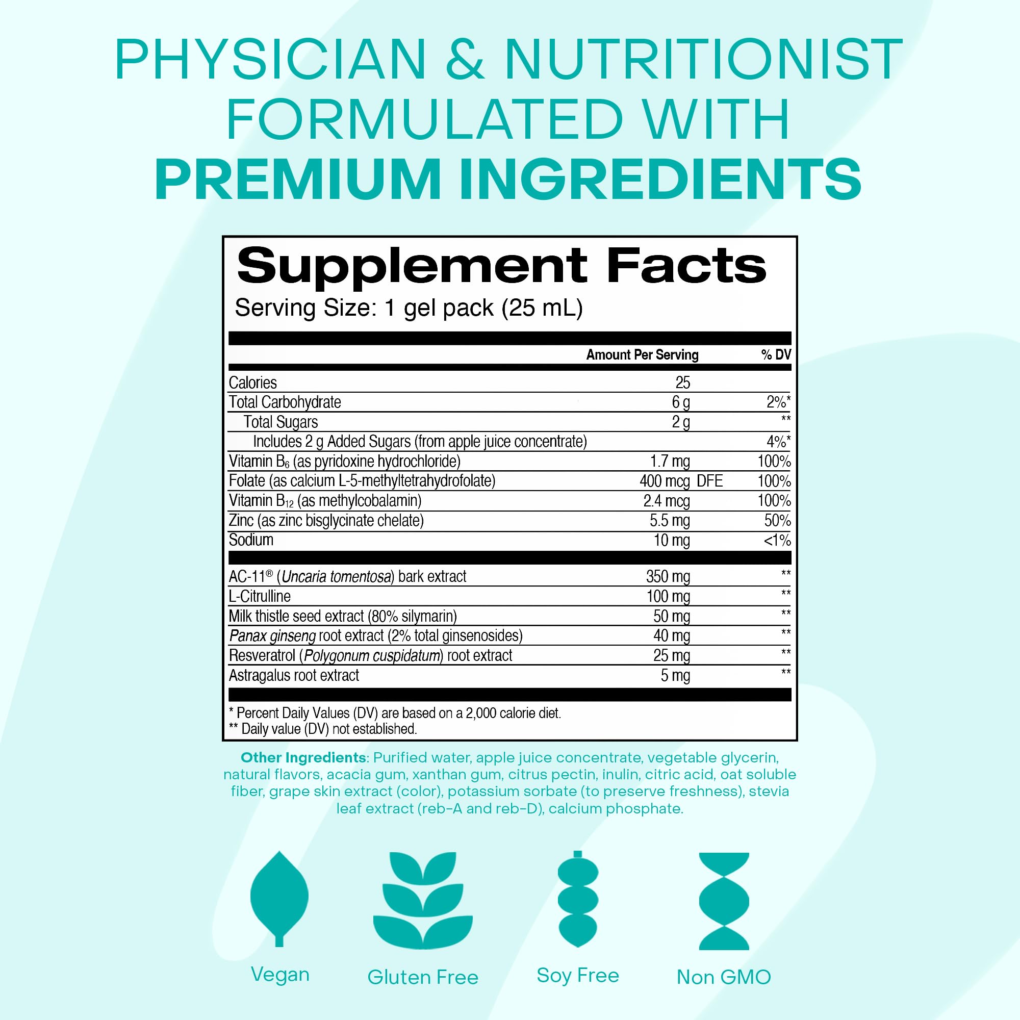 HealthyCell Telomere Length Supplement - Anti-Aging Telomere Lengthening Supplements with Phytonutrients & Vitamins for Cellular Health - AC-11, Astragalus & Resveratrol - 30 Gel Packs, Grape Flavored HealthycellAu supplements