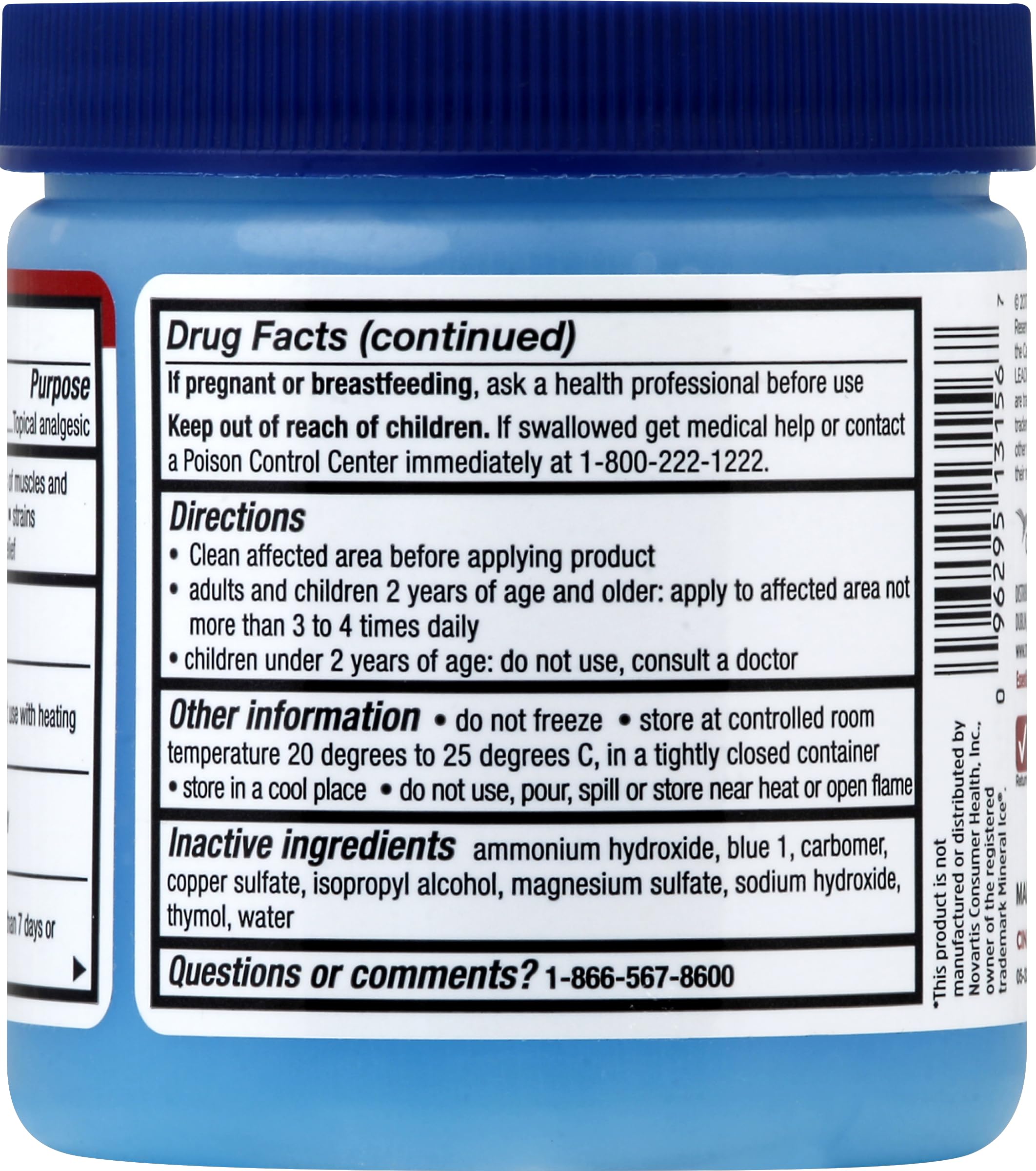 LEADER Ice Blue Gel Pain Relieving Greaseless Fast-Acting Topical Analgesic Cooling Therapy Muscle Joint Long-Lasting Relief Backache Arthritis Sports Injuries soothes Aches 8oz. Each (Pack of 5) LeaderAu supplements