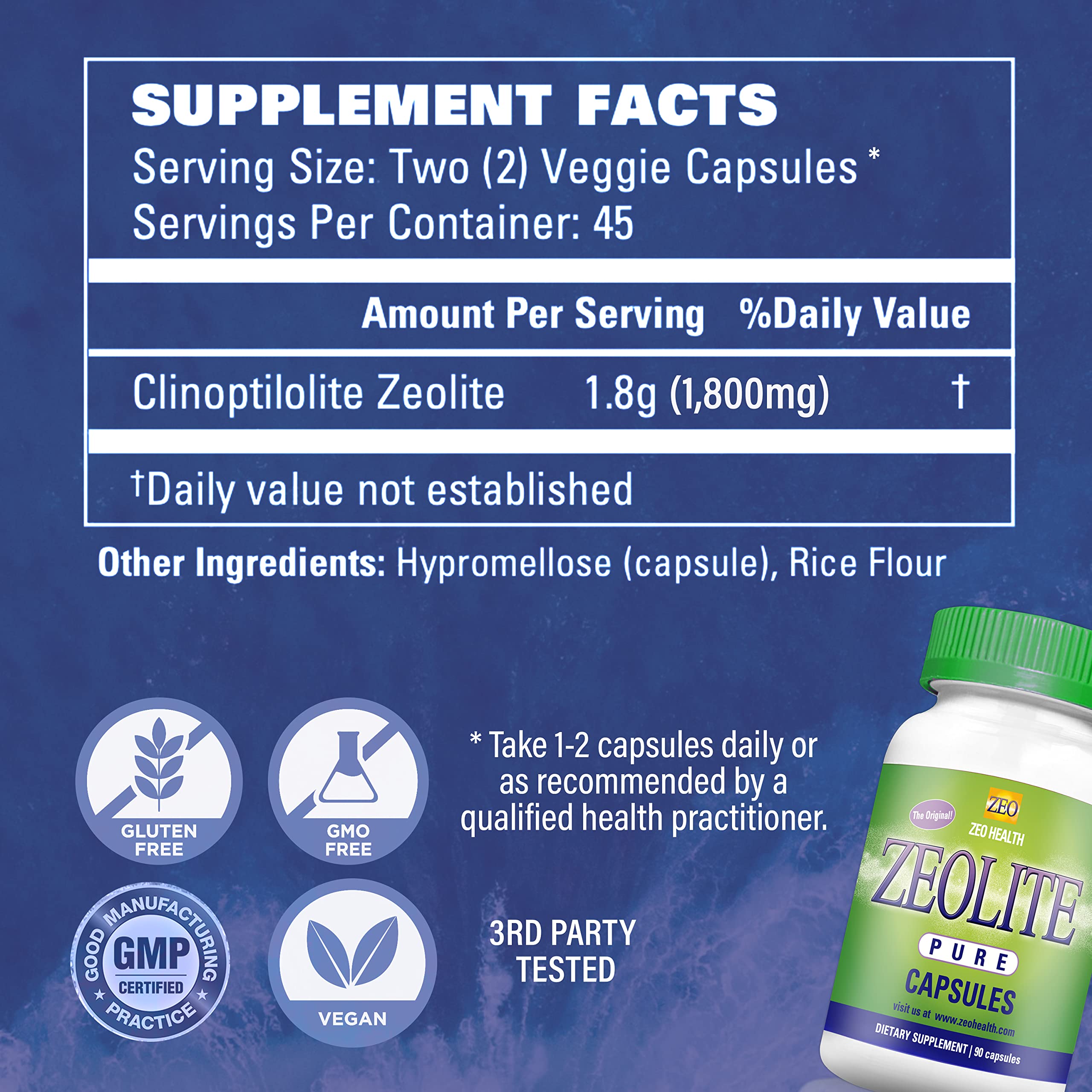 Zeolite Pure Capsules | Zeolite Detox, Extra Strength | Pure, Full Body Cleanse for Women Zeo HealthAu supplements