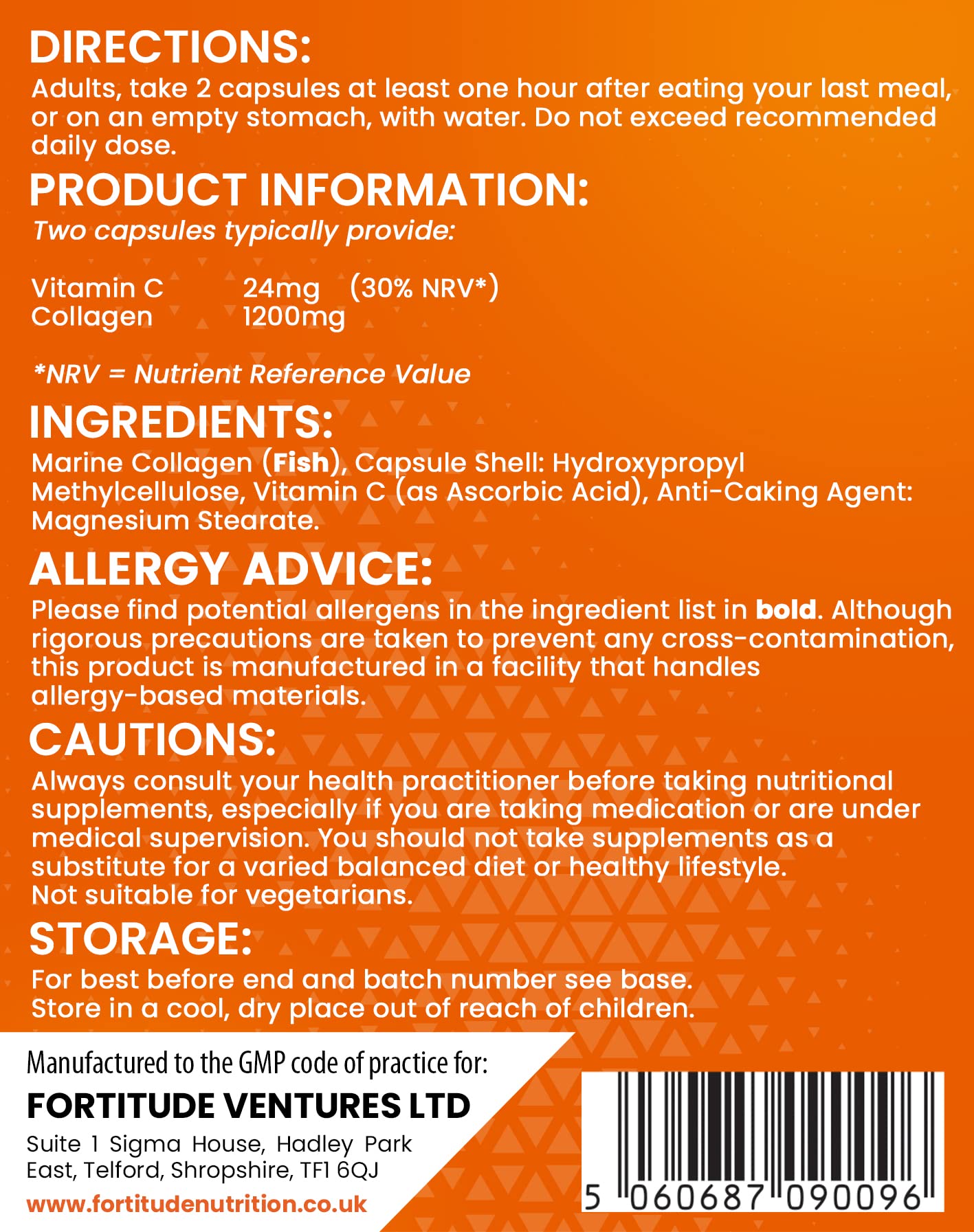 Marine Collagen Capsules | Hydrolyzed Marine Collagen with Vitamin C | High Strength Collagen Fortitude NutritionAu supplements