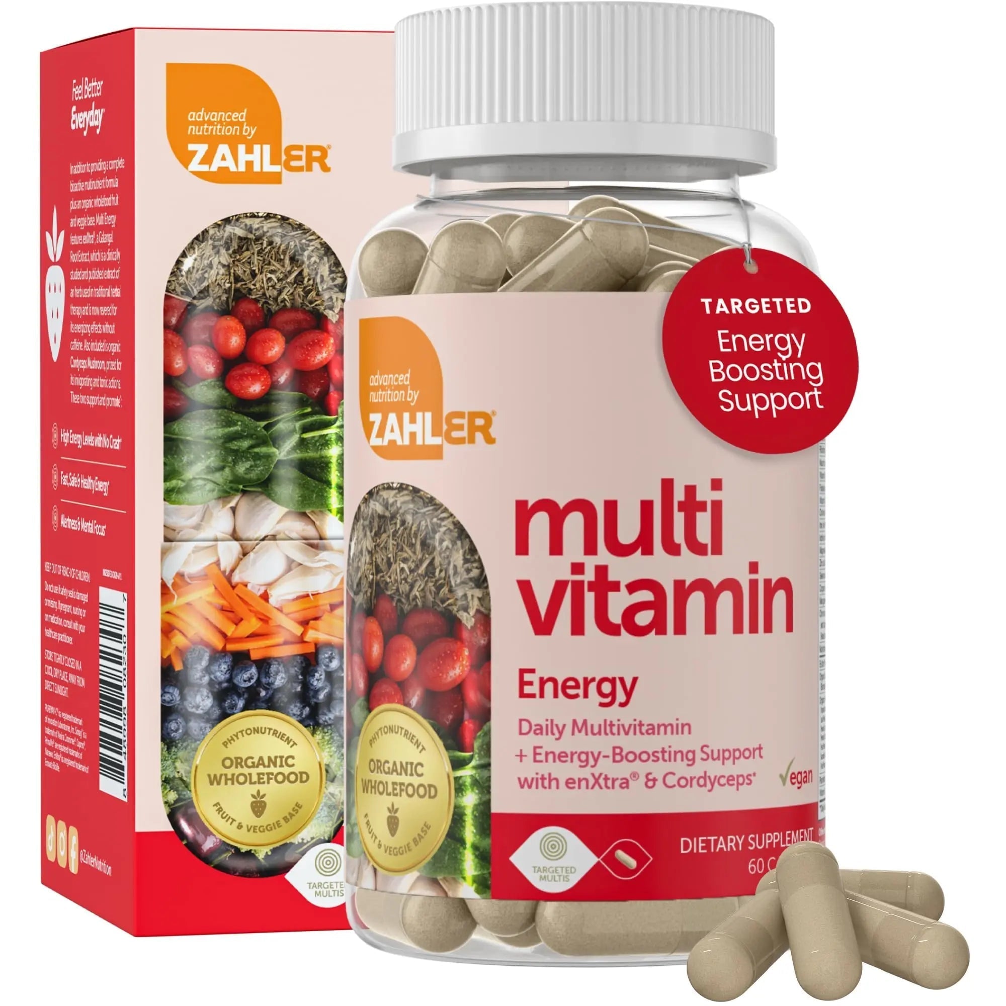 Zahler - Daily Multivitamin for Women & Men with Energy Vitamins, Minerals & Iron (60 Count) Kosher Men & Womens Multivitamins for Healthy Energy ZahlerAu supplements