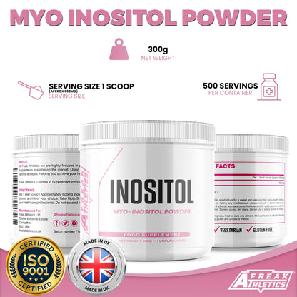 Inositol (Myo-Inositol) Powder 300g | Premium Myo Inositol Powder - Supports Women Freak AthleticsUS supplements