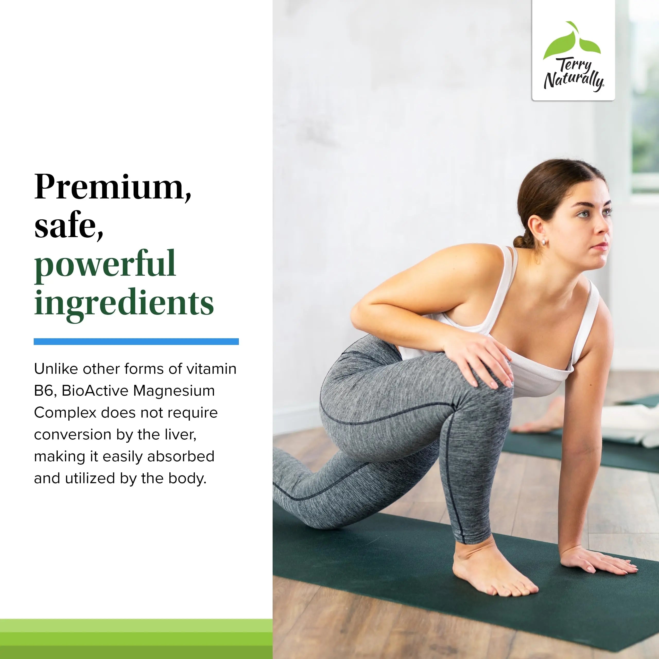 Terry Naturally BioActive Magnesium Complex - Bone & Heart Health Support - Supplement with Vitamin B6, Zinc & Magnesium - Pyridoxal-5-Phosphate Vegan Capsule Supplement - 120 Capsules Terry Naturallynz supplements