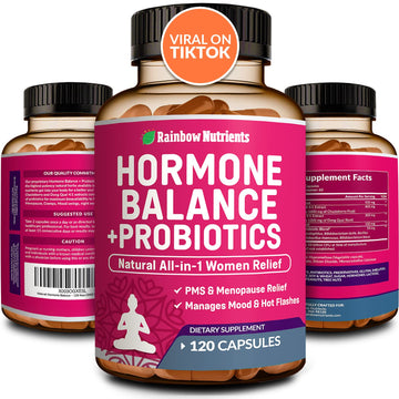 Hormone Balance + Probiotics for Women (3450mg) Natural Relief for Menopause Rainbow Nutrients, LLCAu supplements