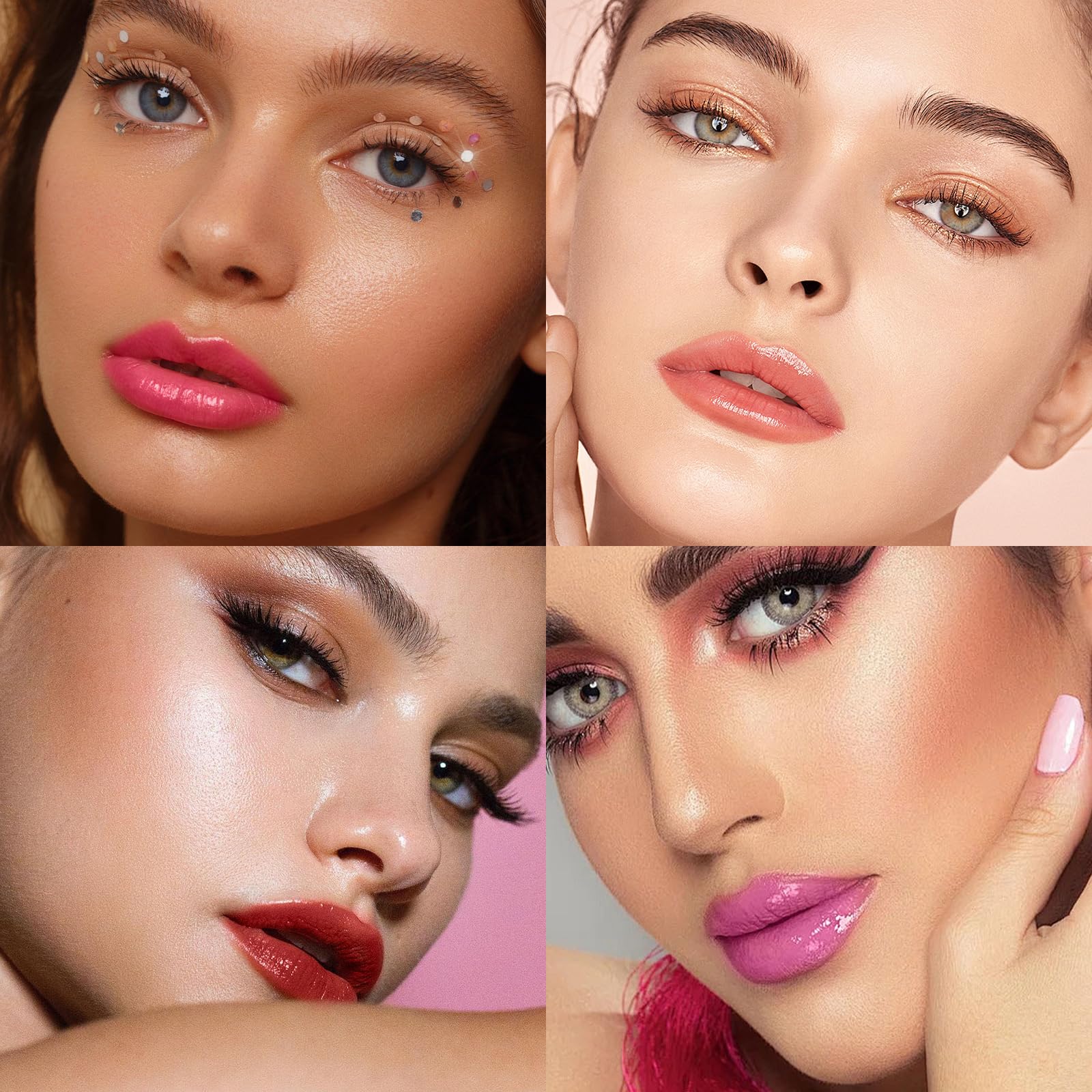 MLSMILE 3 Colors Fat Lip Oil Click Slick,Press Lipstick Set,Moisturizing Lip Balm,High Pigment Glow Lip Oil,Long-lasting,Pigmented Vegan,Lightweight and Glossy Lip Plumper with Coconut Oil-Set A MLSMILEAu supplements