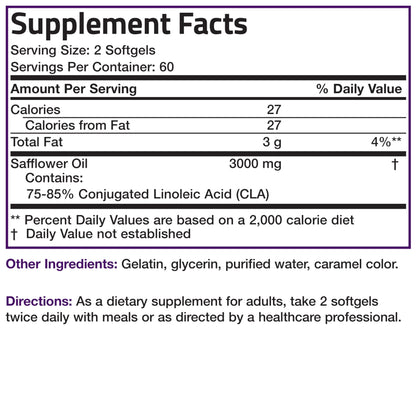 Bronson CLA 3000 Extra High Potency Supports Healthy Weight Management Lean Muscle Mass Non-Stimulating BronsonUS supplements