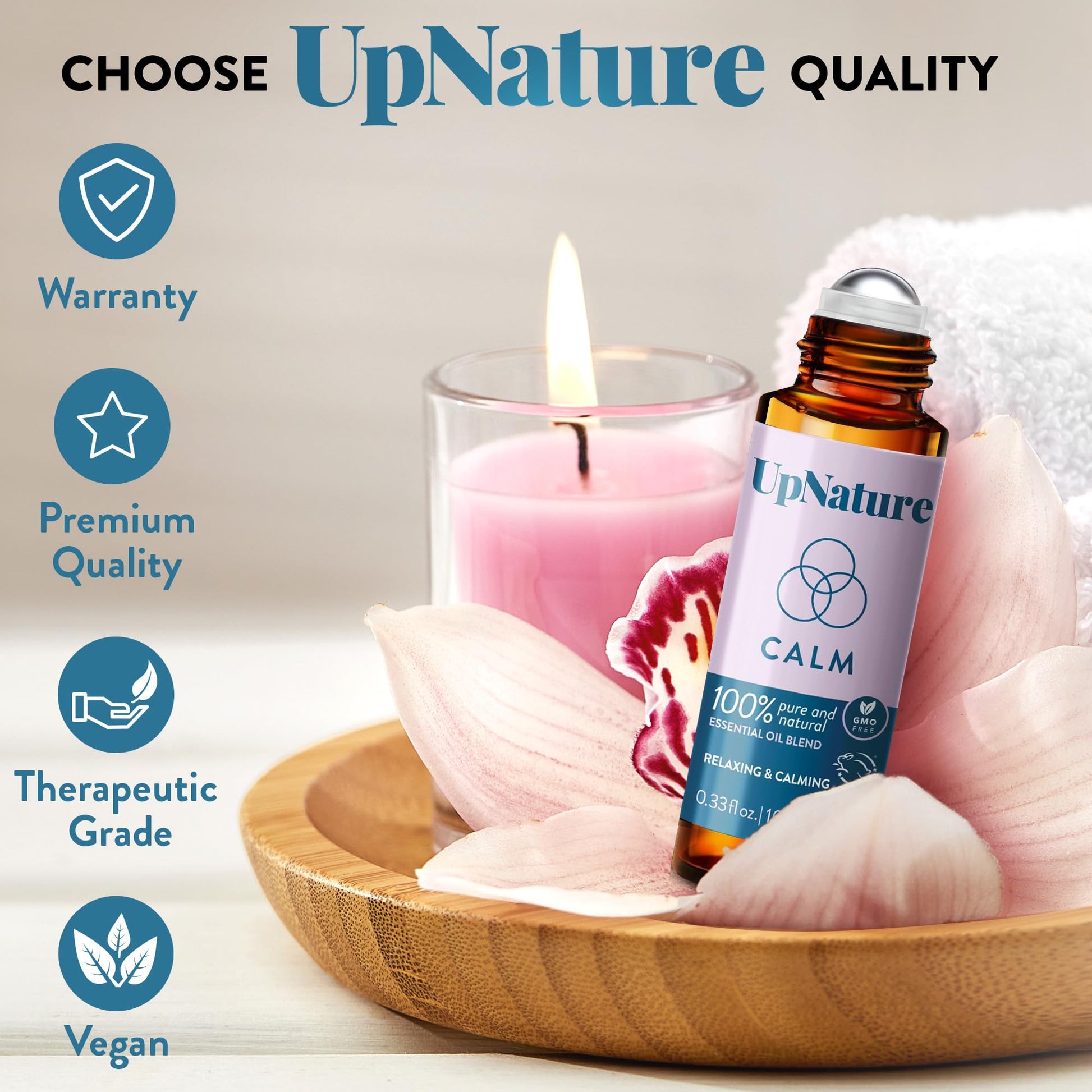 UpNature Calm Essential Oil Roll On Blend – Stress Relief & Relaxation Gifts for Women – Calming UpNatureAu supplements