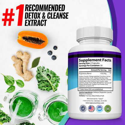 Toplux Keto Detox Pills Advanced Cleansing Extract – 1532 Mg Natural Acai Colon TopluxUS supplements