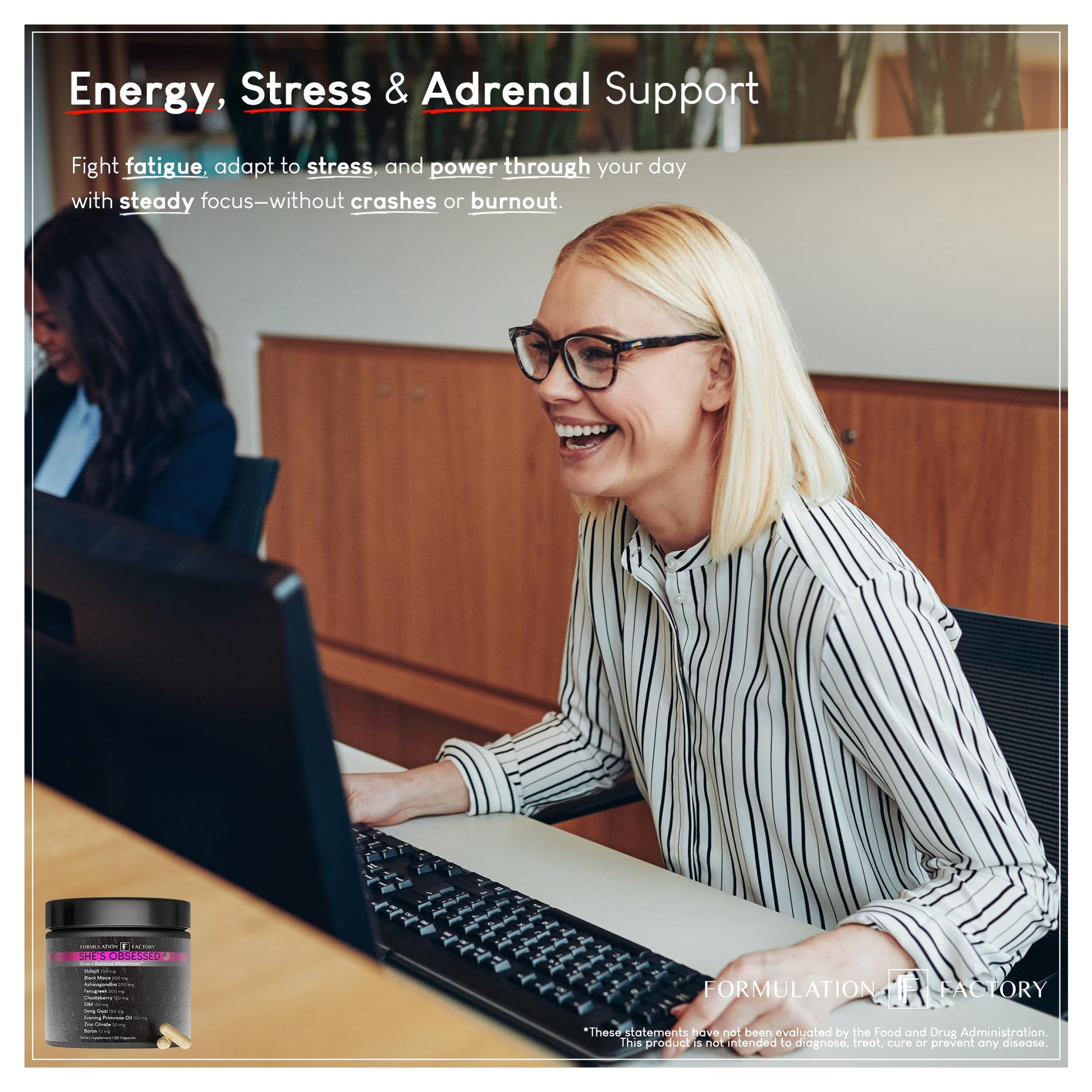 Formulation Factory She's Obsessed: 10-in-1 Hormone Balance Maximizer with Shilajit, Maca, Ashwagandha, DIM, Dong Quai, Zinc & More for Vitality & Balance – 120 Capsules 2 Months Formulation FactoryAu supplements