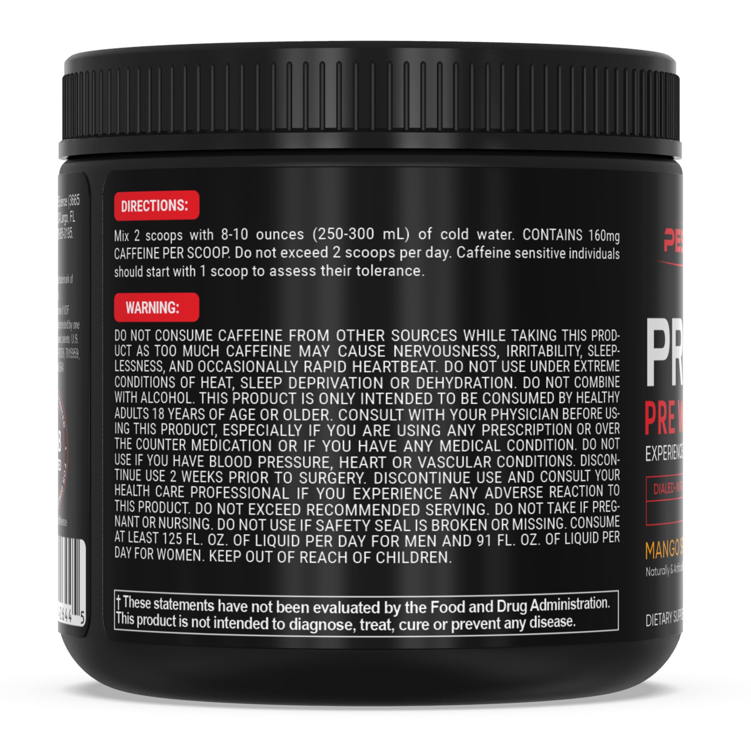 PEScience Prolific Pre Workout Powder for Men & Women with L-Citrulline Nitric Oxide Booster, Energy Powder & Nootropic for Focus – Preworkout Without Beta Alanine – 40 Scoops, Mango Splash PEScienceAu supplements