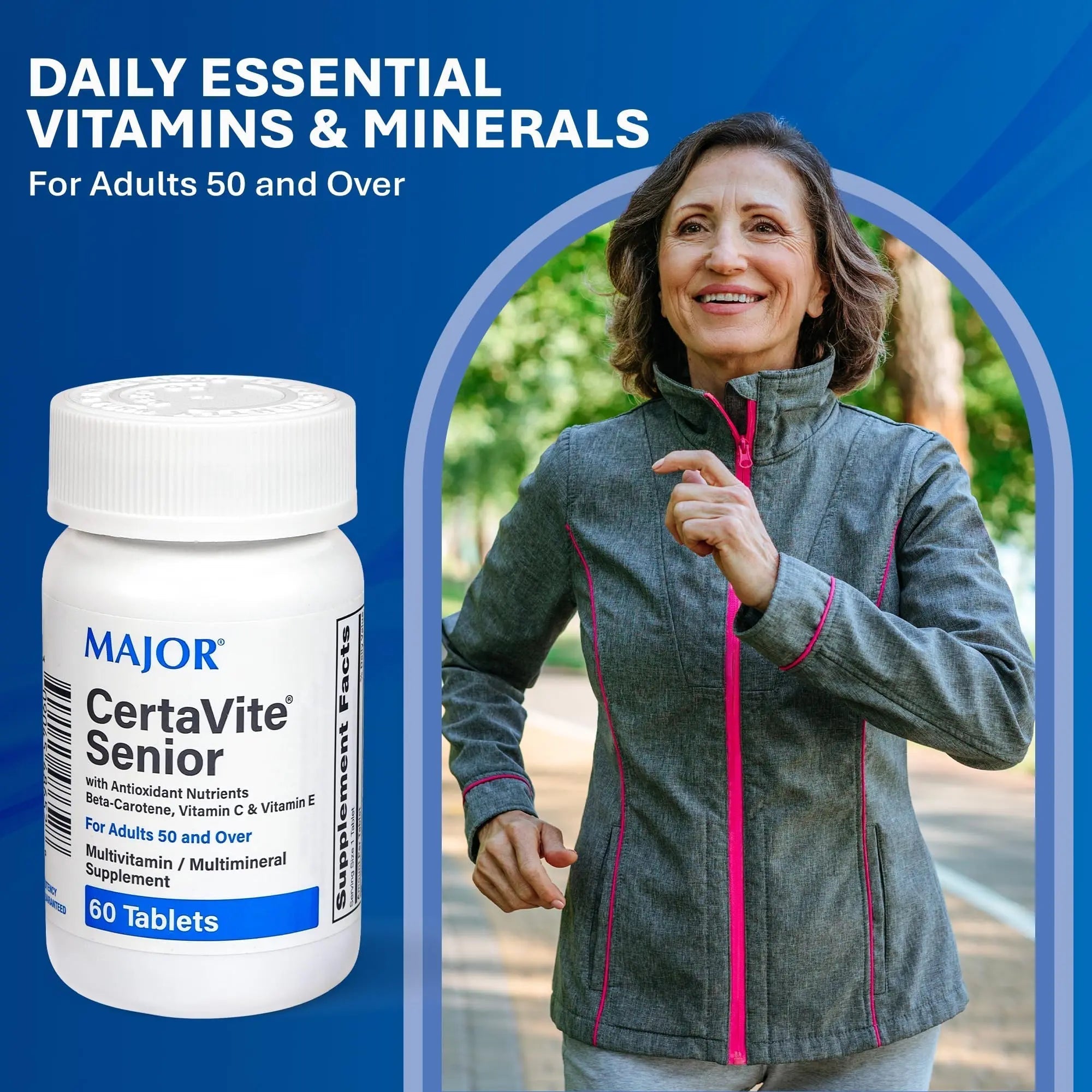 MAJOR CertaVite Senior Multivitamin with Antioxidants – Multivitamin for Women and Men with Beta-Carotene, Iron MAJORAu supplements