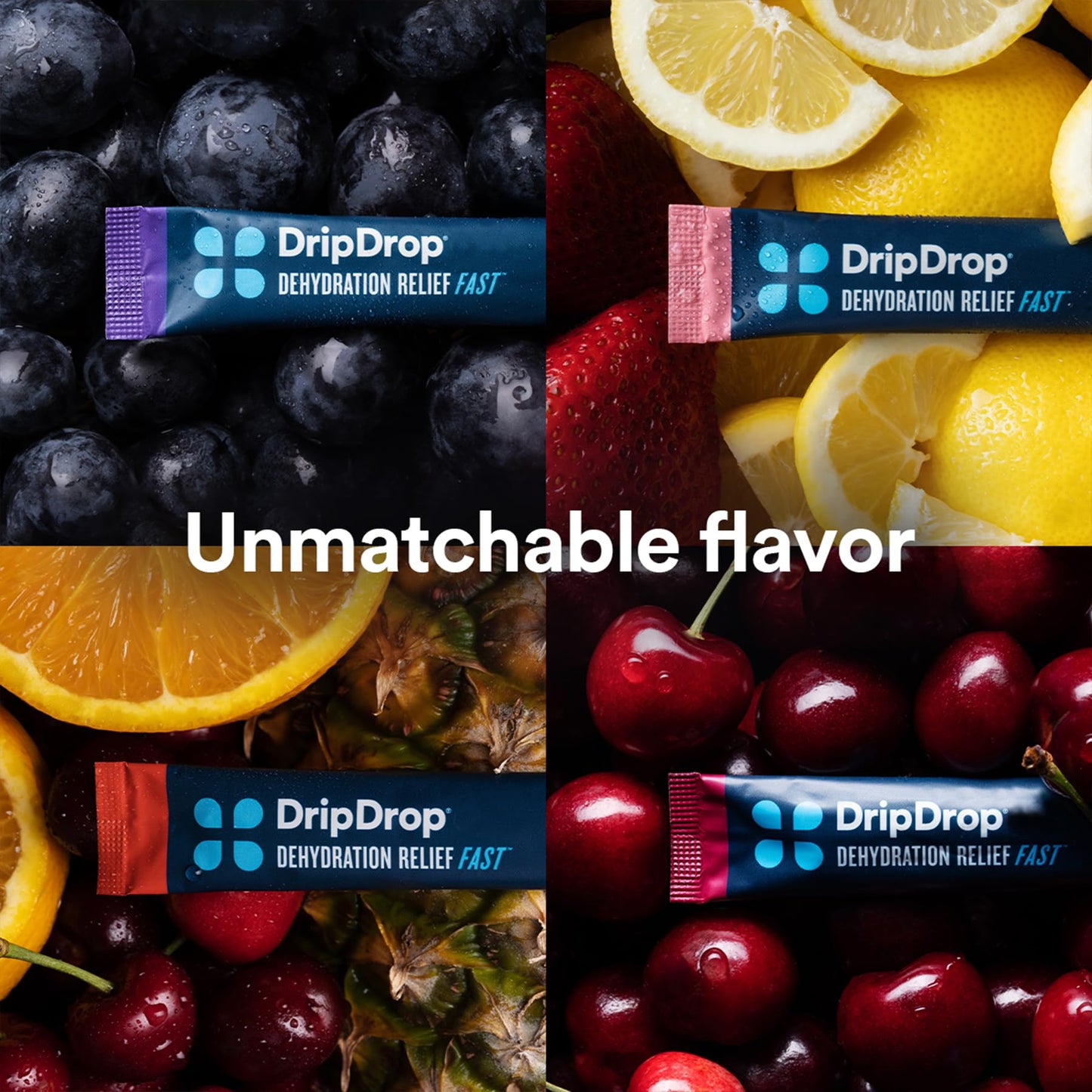 DripDrop Hydration - Electrolyte Powder Packets - Grape, Fruit Punch, Strawberry Lemonade DripDropUS supplements