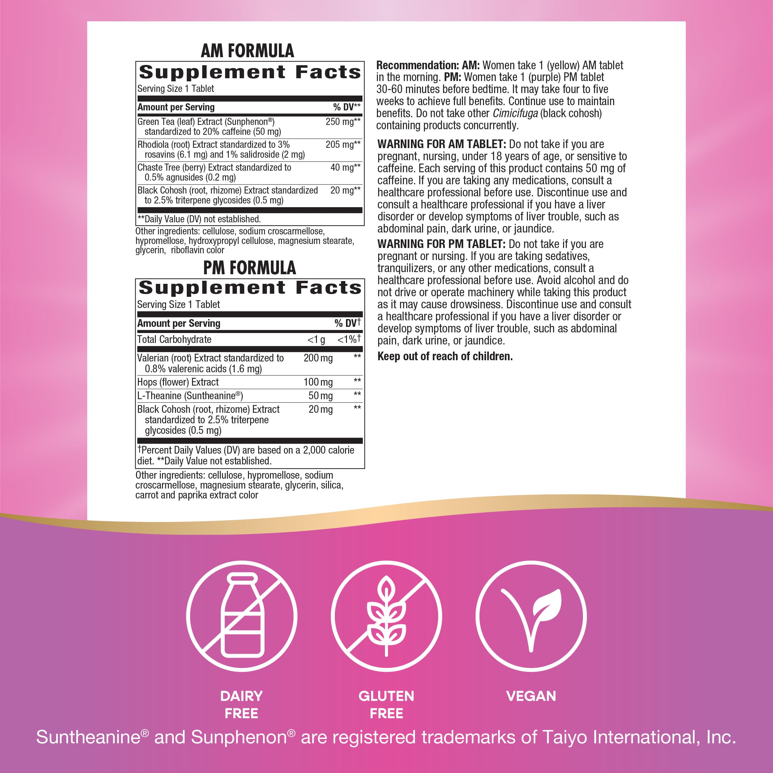 Nature's Way AM/PM PeriMenopause Formula, Perimenopause and PMS Symptom Support*, Hormone-Free, Hot Flashes*, PMS Symptoms*, Restful Sleep*, 30 AM & 30 PM Tablets Nature's WayAu supplements