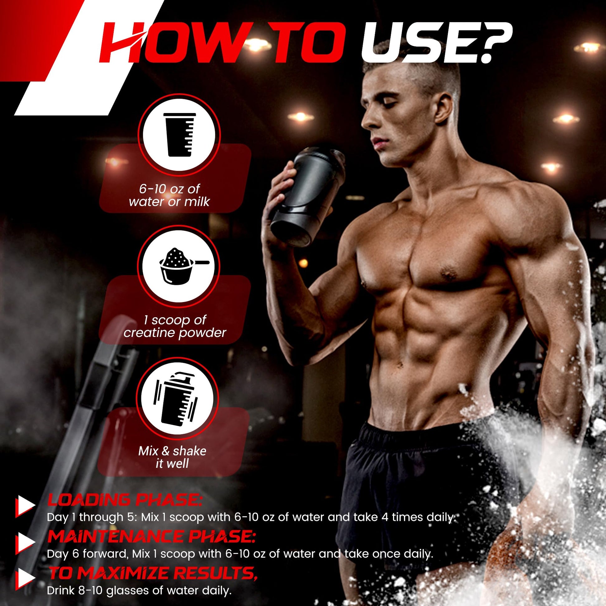 Creatine Monohydrate Powder - 5000mg Micronized for Muscle Growth, Enhanced WELLNESS LABSRXUS supplements