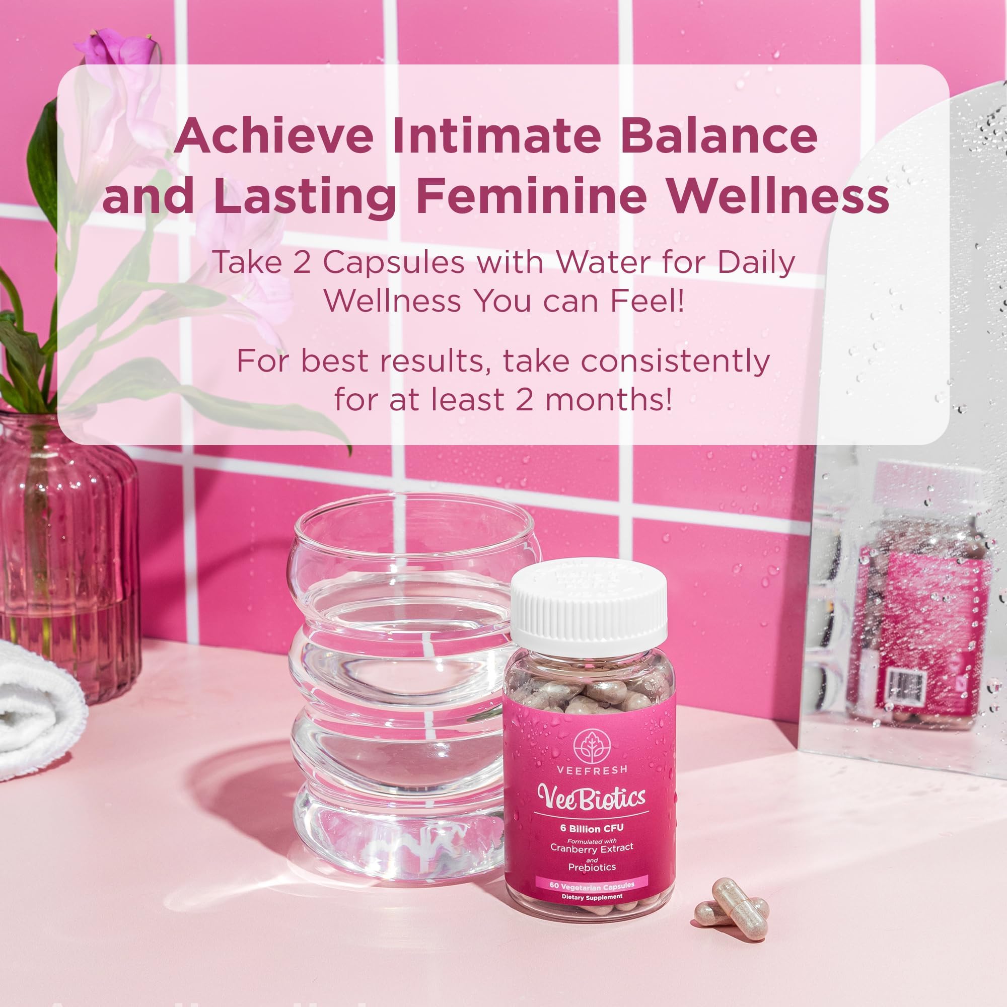 VeeBalance Bundle – Boric Acid Suppositories, Feminine Wash & Cranberry Probiotics for Women – pH Balance & Freshness Support VeeFreshUS supplements