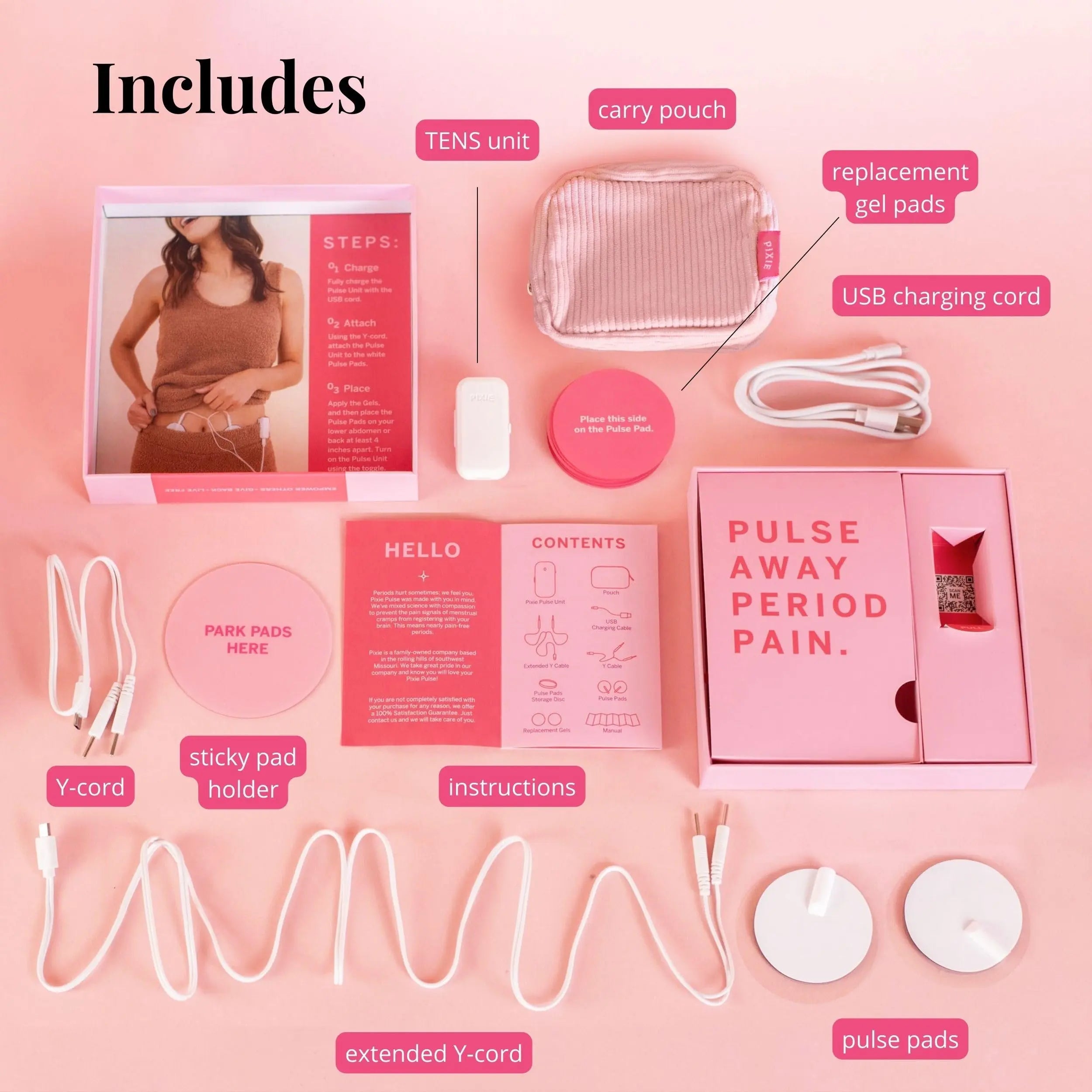 Pixie Period Pain Relief Device - Best PMS Relief Simulator with TENS Technology - Thinnest Wearable Tens Unit - Unnoticeable Under Clothes - Menstrual Cramp Comfort for Feminine Care Pixie CupAu supplements