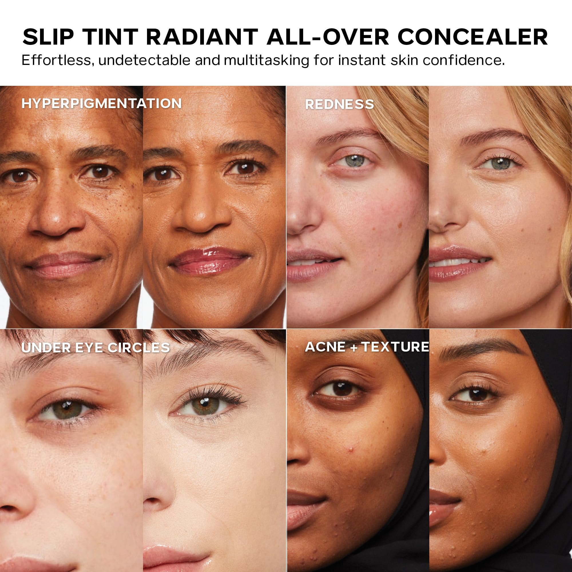 Saie Slip Tint Radiant Cream Concealer & All-Over Face Makeup - Concealer for Dark Circles, Redness & Blemishes - Lightweight Makeup Made with Hydrating Hyaluronic Acid - Shade 6 (0.17 oz) SaieAu supplements