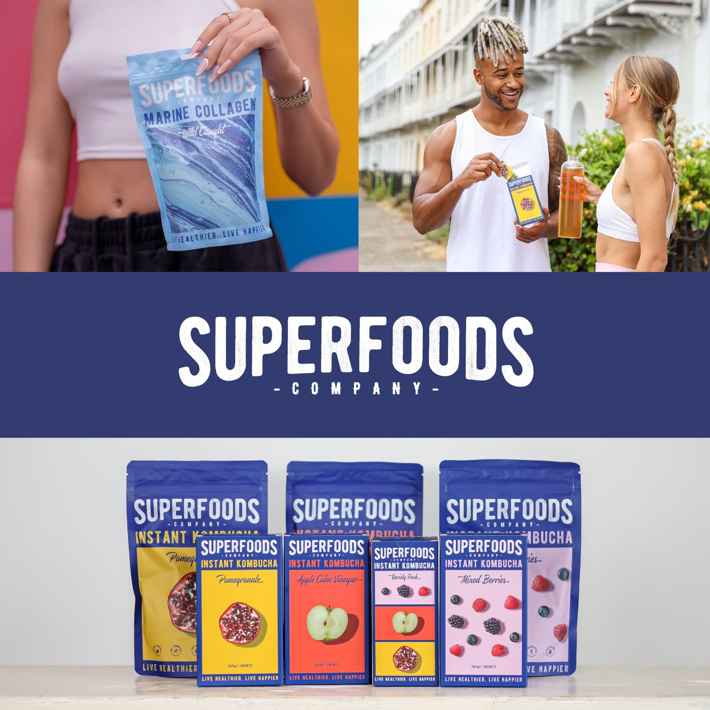 Superfoods Company - Hydrolysed Marine Collagen, Boosts Hair and Skin Health, Unflavoured Superfoods CompanyUS supplements