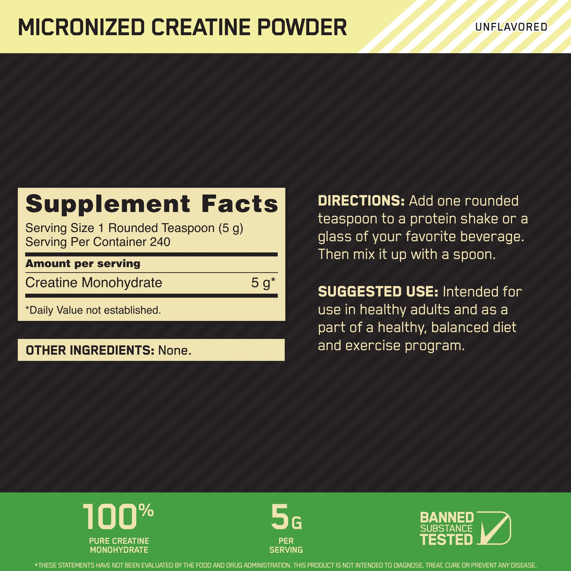 Optimum Nutrition Micronized Creatine Monohydrate Powder, Unflavored, Keto Friendly Optimum NutritionAu supplements