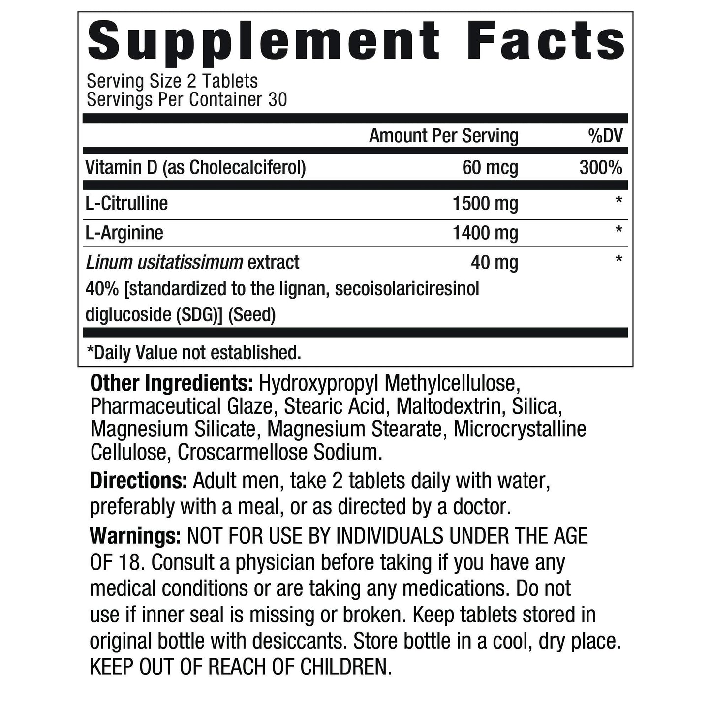Ageless Male Performance Nitric Oxide Booster for Men - Promote Blood Circulation New VitalityUS supplements