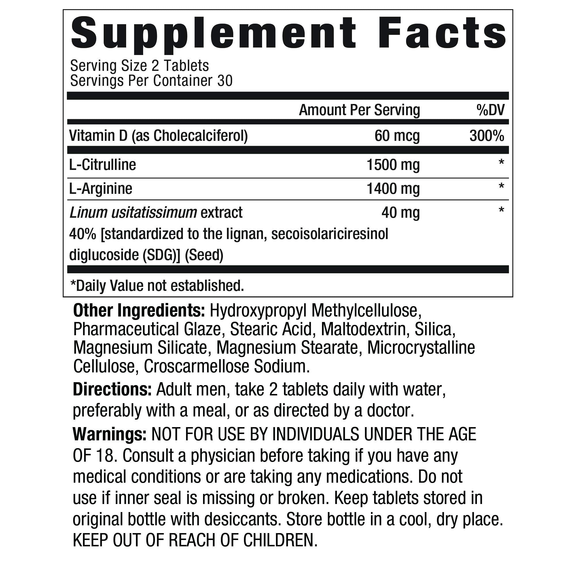 Ageless Male Performance Nitric Oxide Booster for Men - Promote Blood Circulation New VitalityAu supplements