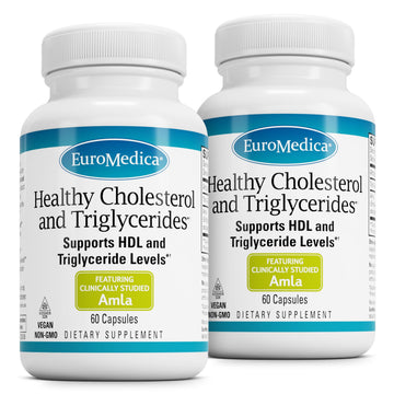 EuroMedica Healthy Cholesterol and Triglycerides - Antioxidant Supplement for Immune & Heart Support - Supplement to Aid Healthy Cholesterol & Triglyceride - 60 Capsules, 2 Pack (120 Capsules) EuroMedicaAu supplements