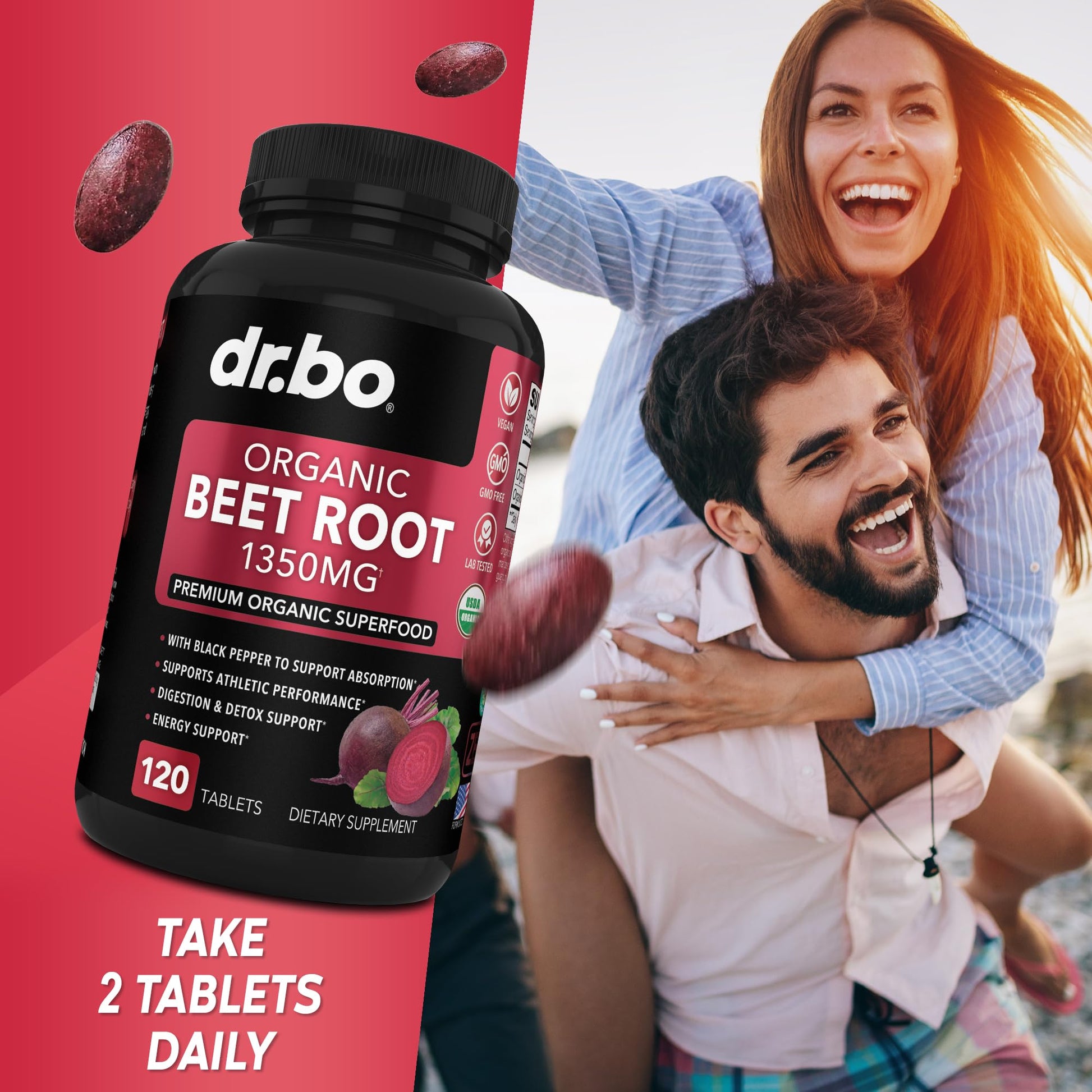 Organic Beet Root Capsules Supplements - 1350mg Beetroot Powder Extract Pills, Organic DR. BOAu supplements
