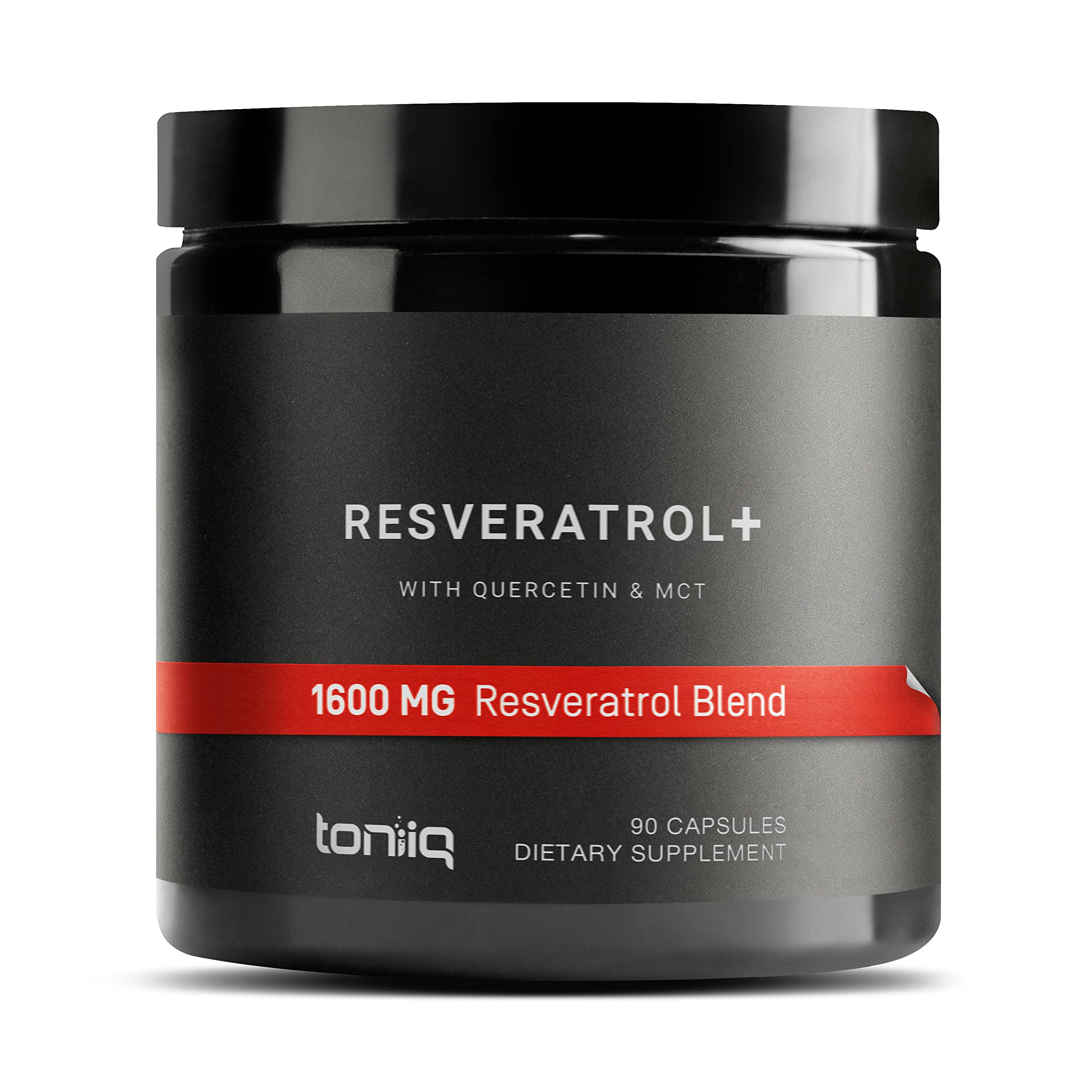 Toniiq 1600mg Resveratrol Blend - Ultra High Purity and 3rd Party Tested - with MCT Oil for Added Bioavailability - Optimal NAD Supplement ToniiqAu supplements