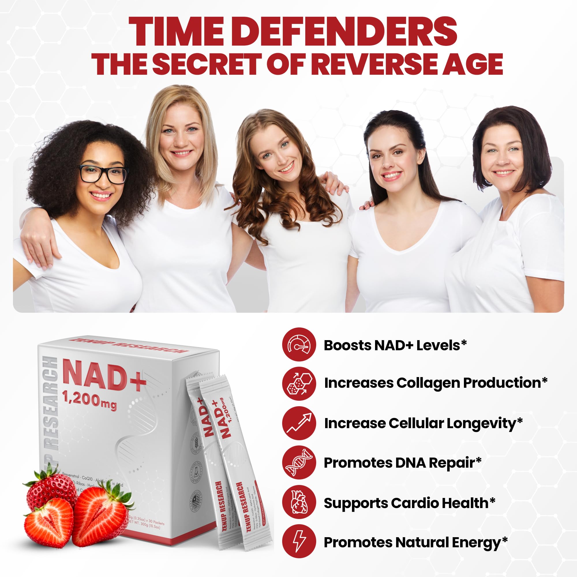 ZenUP Liquid NAD, Extra Strength 1,200mg NAD+ Supplement with CoQ10, Resveratrol, D-Ribose & PQQ for Men & Women, Natural NAD+ Stick for Anti-Aging, Energy, Focus - 30 Packets ZenUPAu supplements