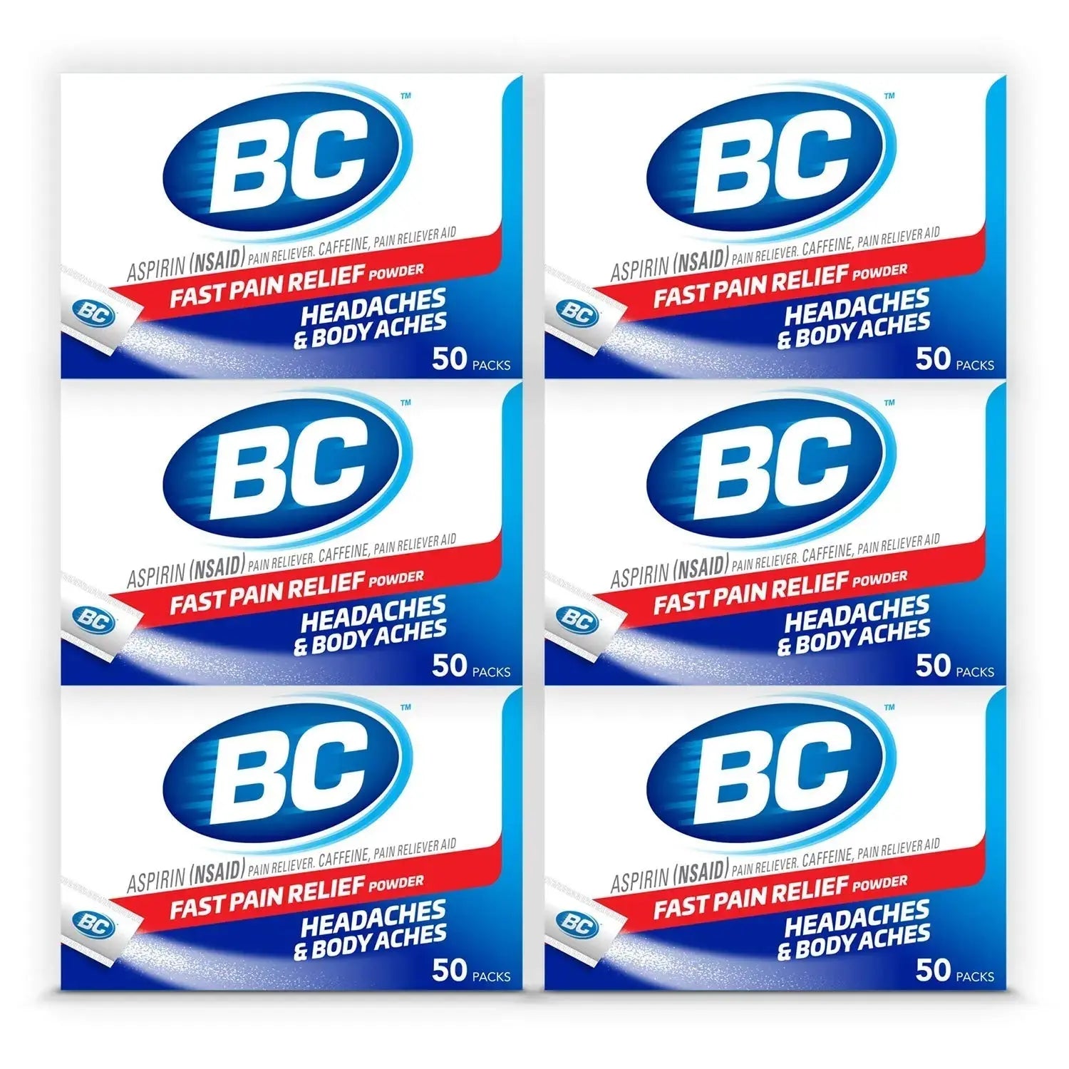 BC Powder Original Strength Pain Reliever, 50 Powder Sticks, 50 Count(Pack of 6) BCAu supplements